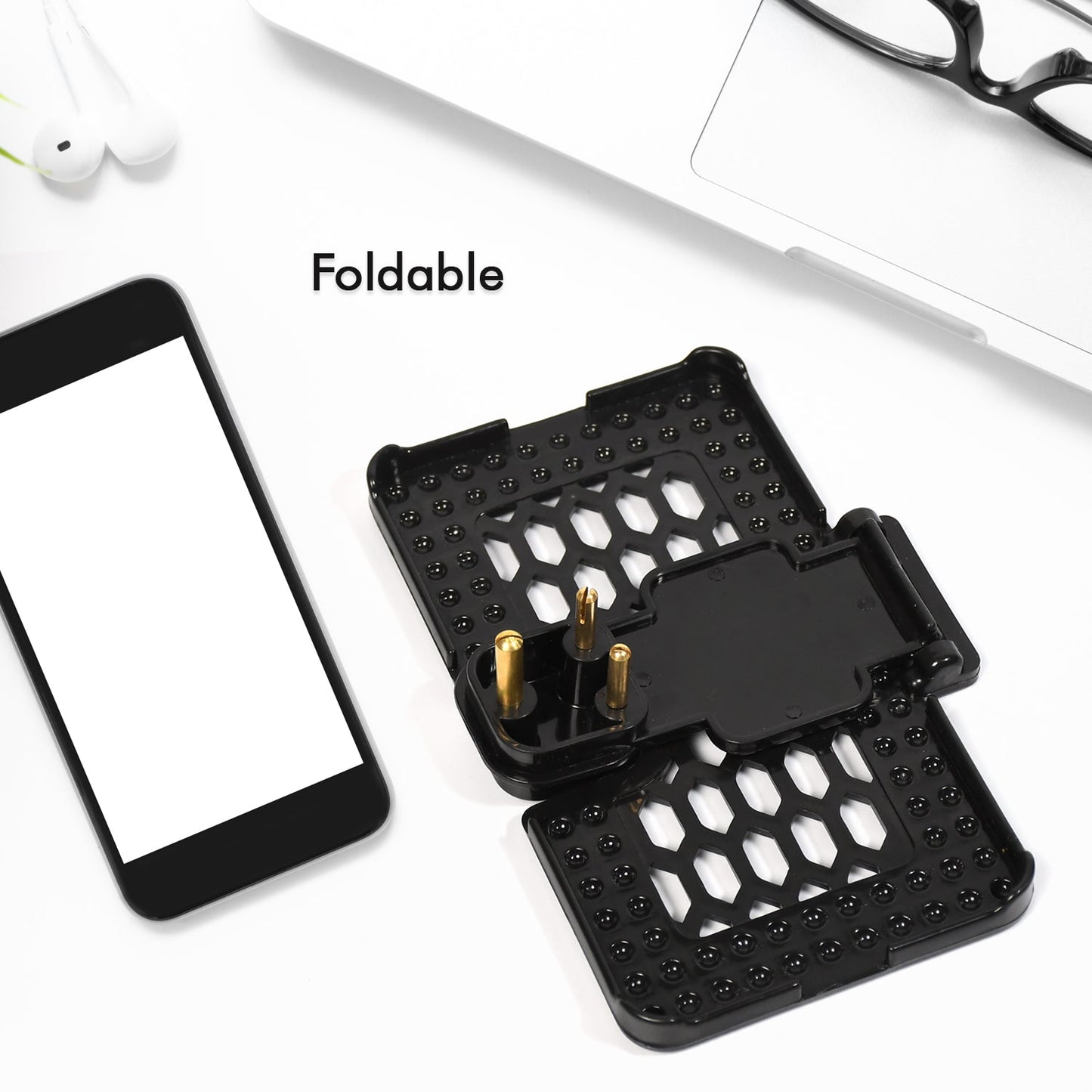 Multi-Purpose Wall Holder Stand for Charging Mobile (Black)