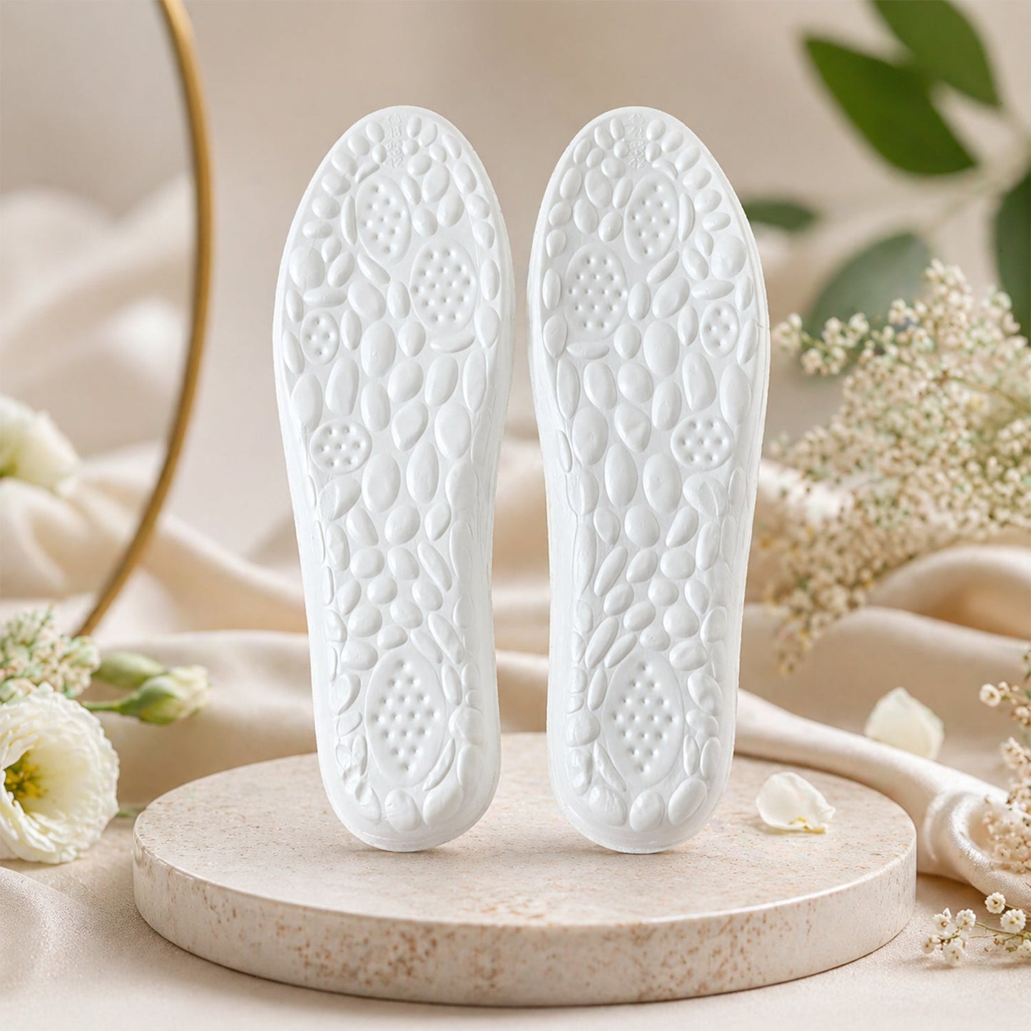 Flexible Shock Absorbing Shoe Insoles for Shoes (1 Pair, 39 to 42 Size)