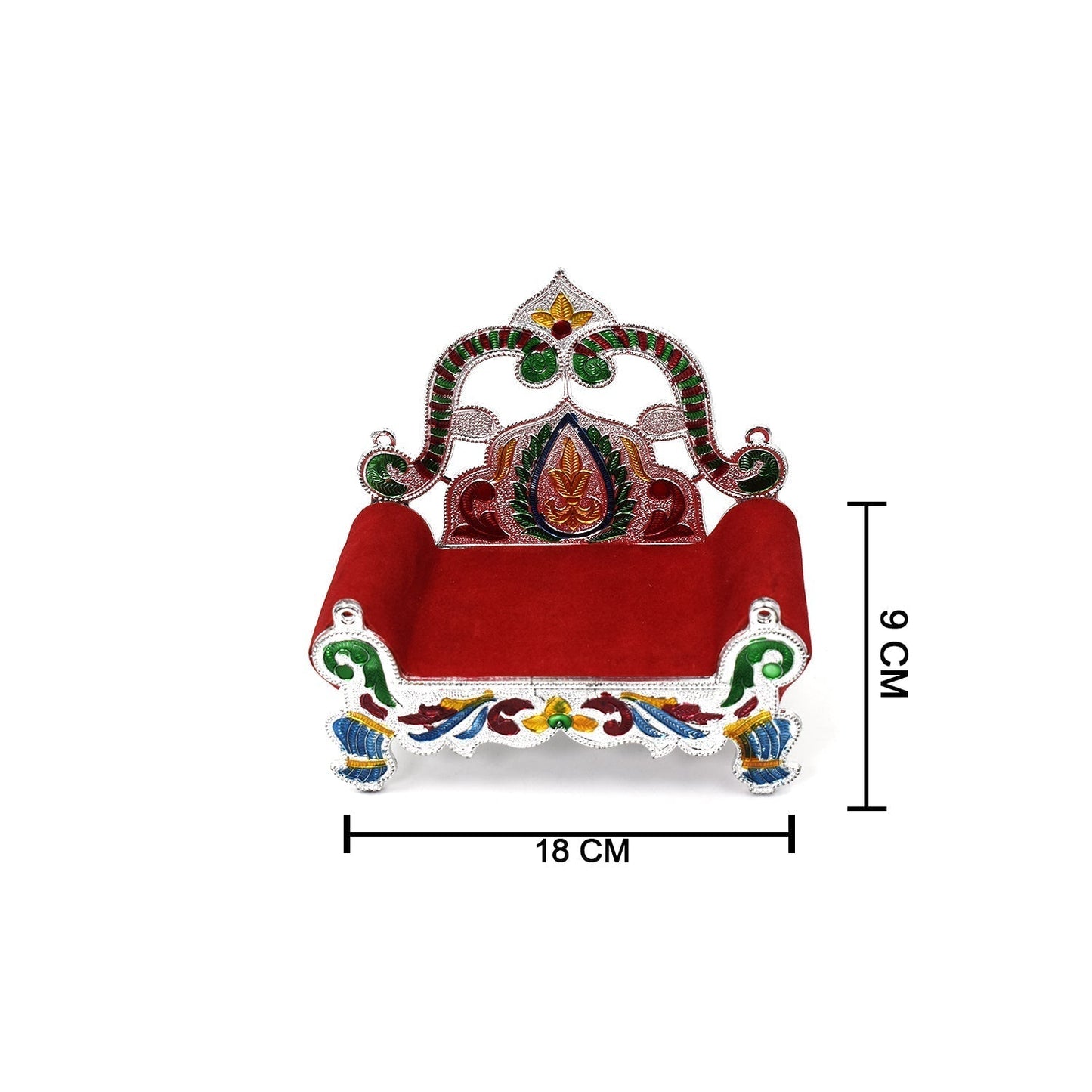 Bal Gopal Sihasan Throne - Large Decorative Stand for Home Temple Deity Display