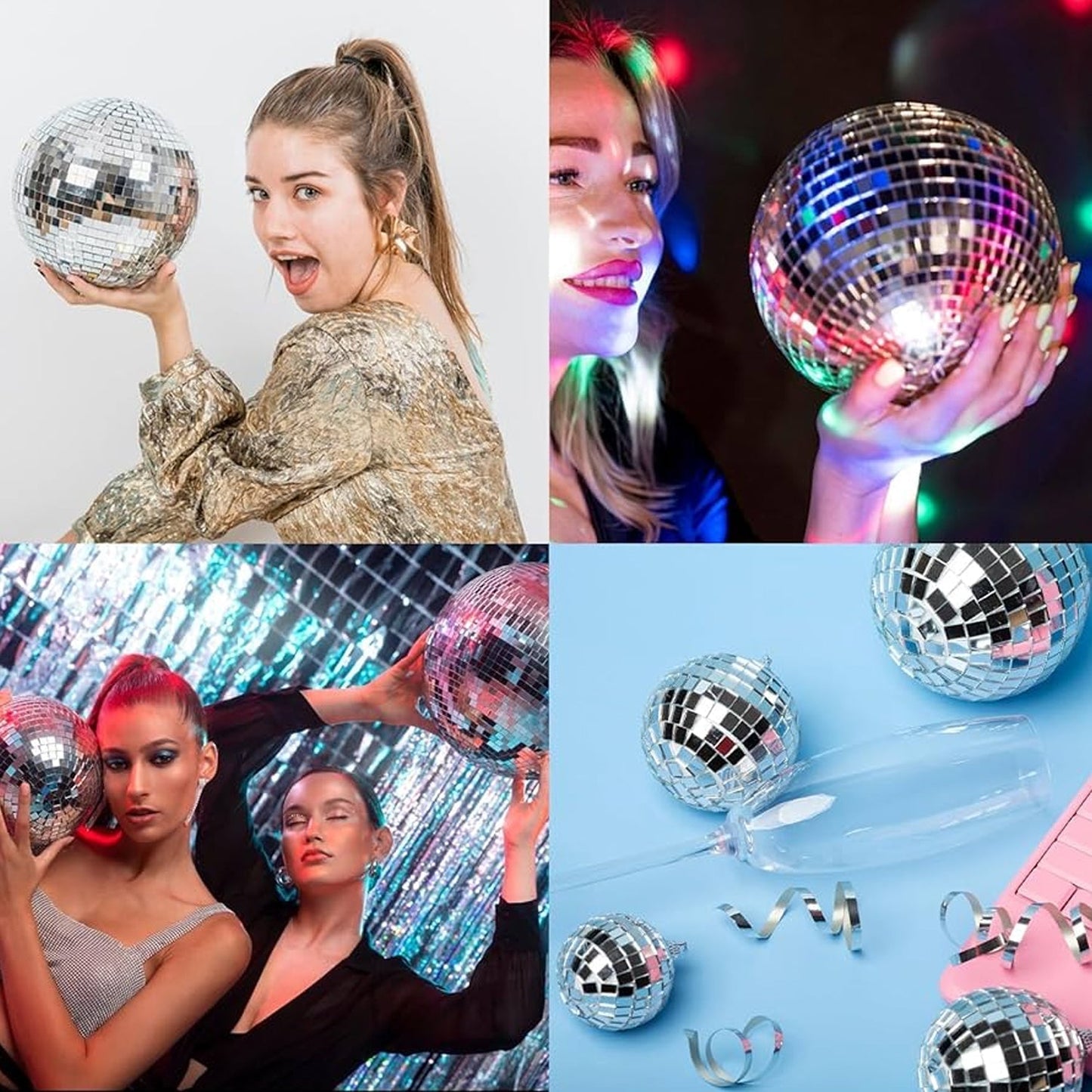 Mirror Disco Ball Hanging Decoration Ball for Party (1 Pc)