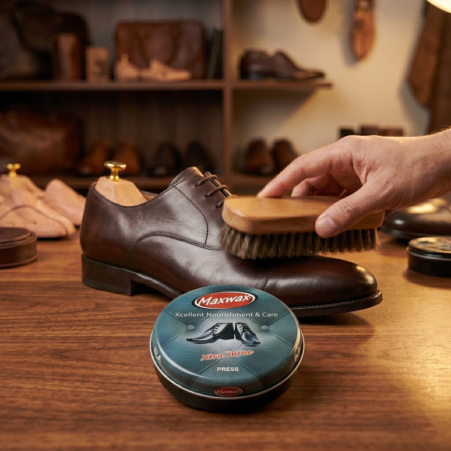 Maxwax Black Shoe Polish Cream (1 Pc, 15 Gm)