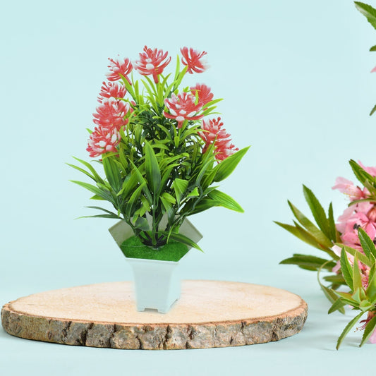 Wild Artificial Flower Plant for Home & Office Decor (1 Pc, Cute Pot)