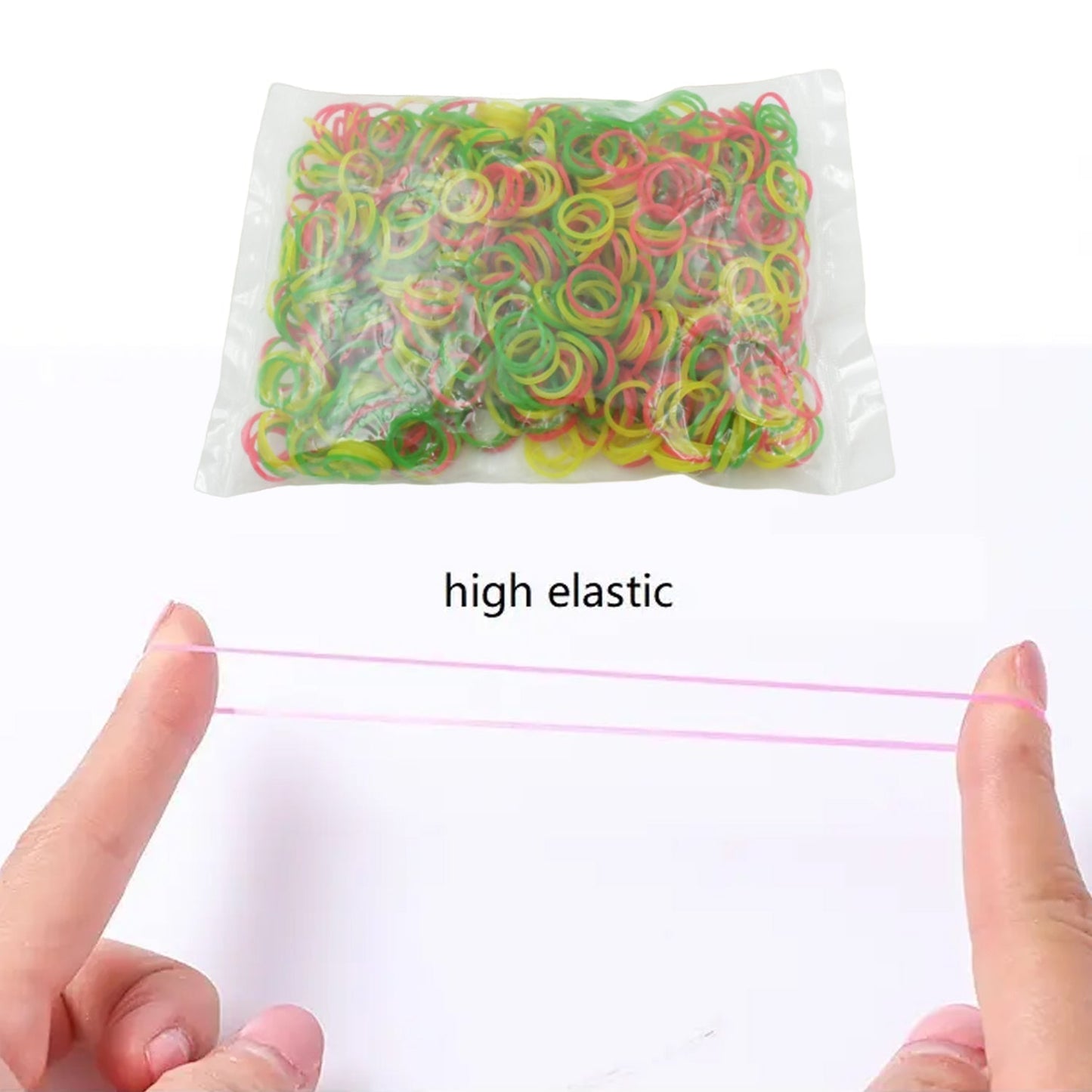 Unbreakable Nylon Rubber Bands – Reusable Elastic for Office, Home & School (50 GM, Multicolor, 0.75-Inch), Hair accessories