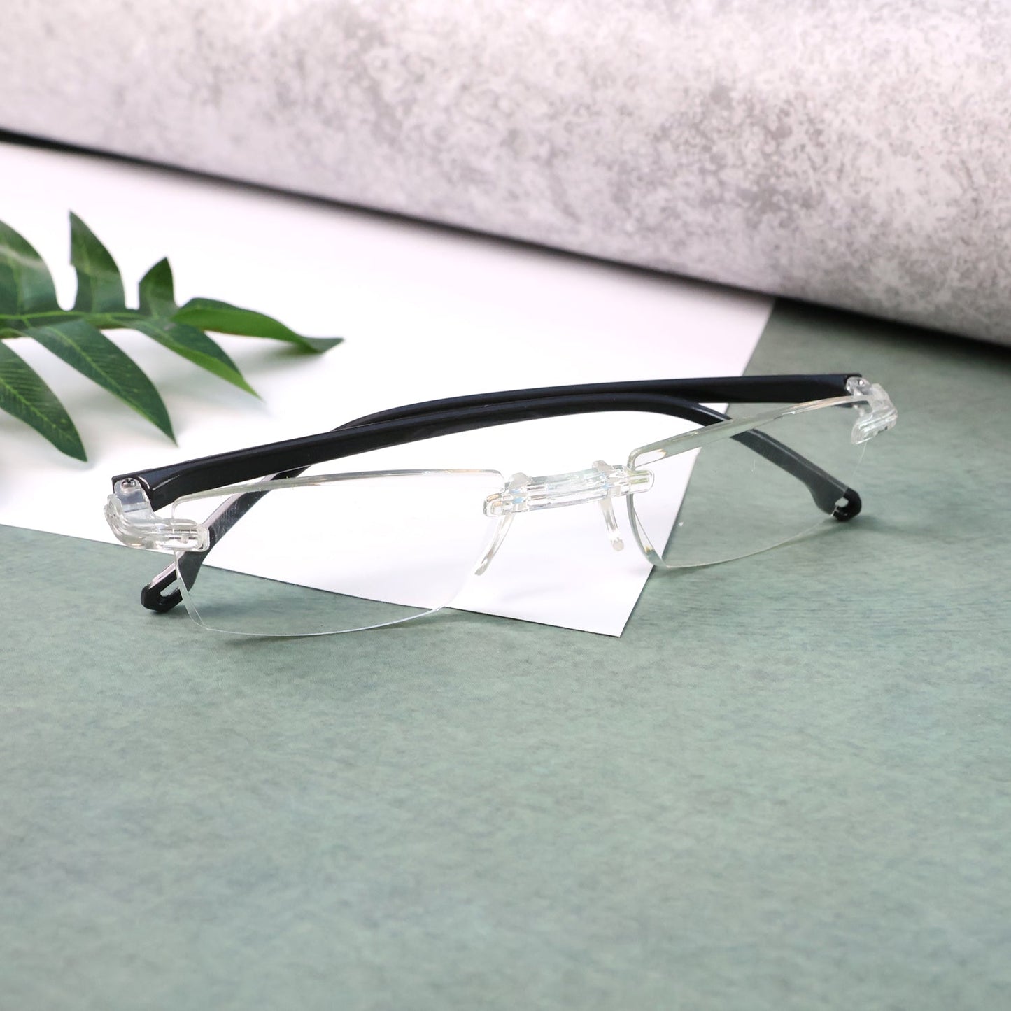 Pack of 2 Rimless Reading Glasses â€“ Lightweight Comfort Readers
