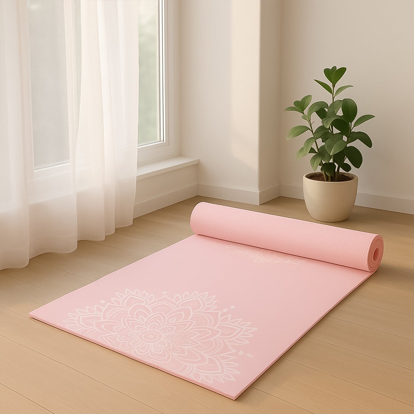 Premium Non-Slip Printed Yoga Mat (Mix Color â€“ 1 Pc)
