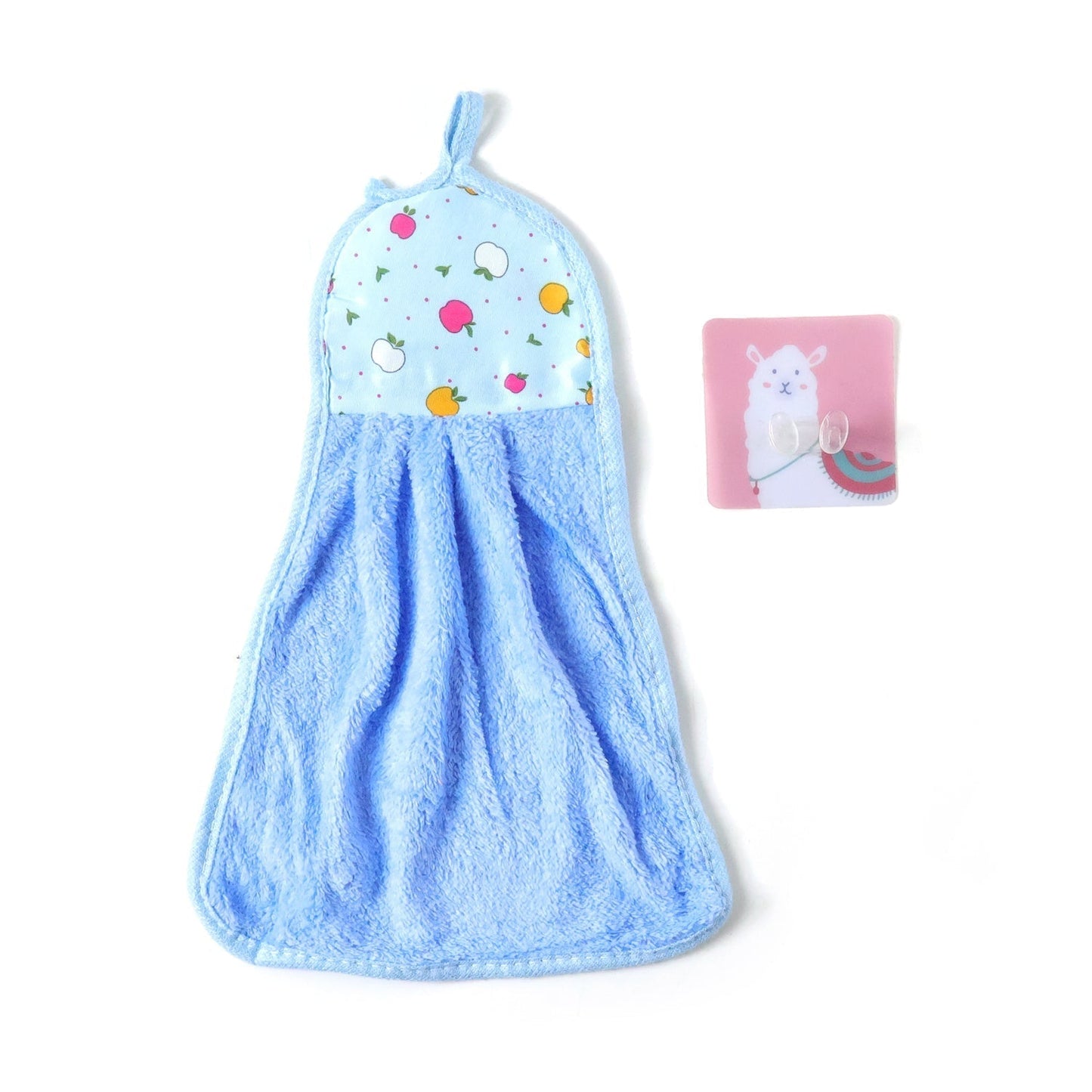 Soft Hanging Hand Towel with Self Adhesive Wall Hook Combo