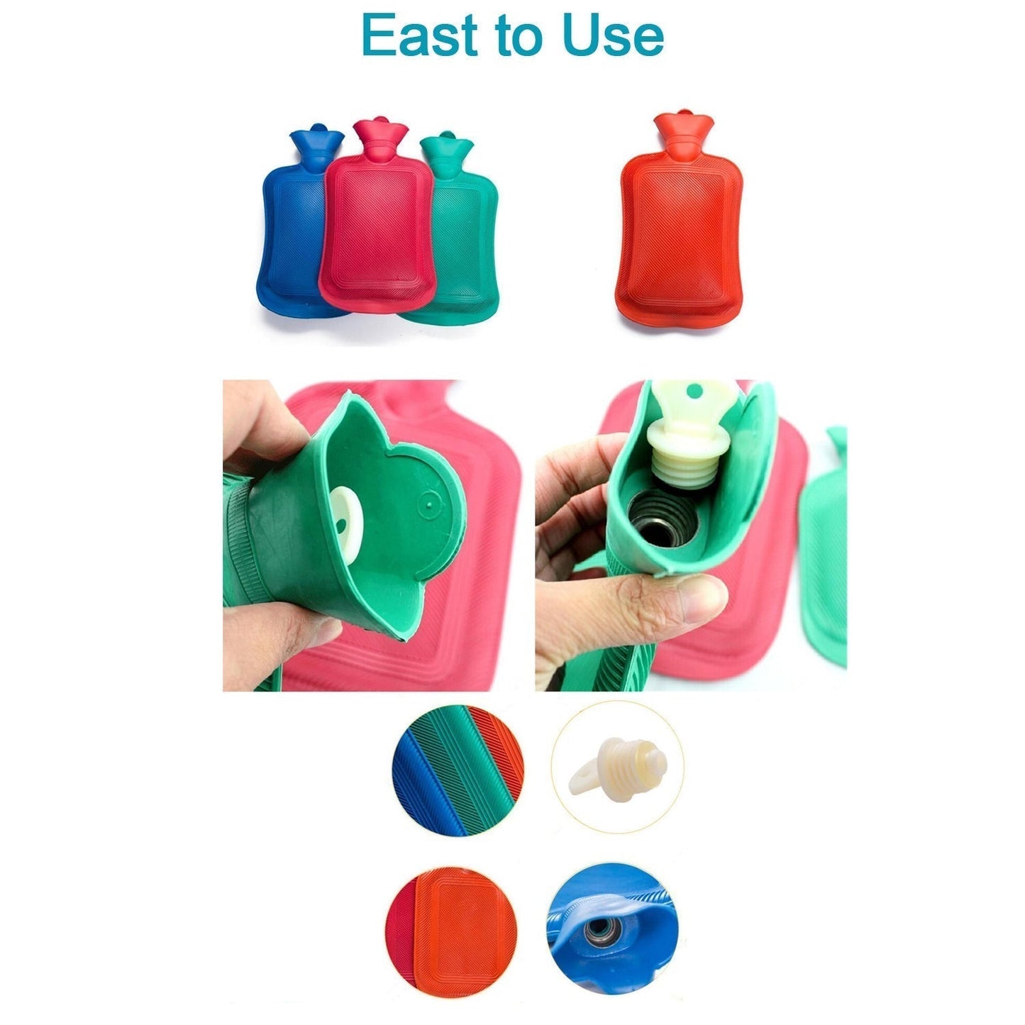Rubber Hot Water Heating Bag for Pain Relief(Medium)