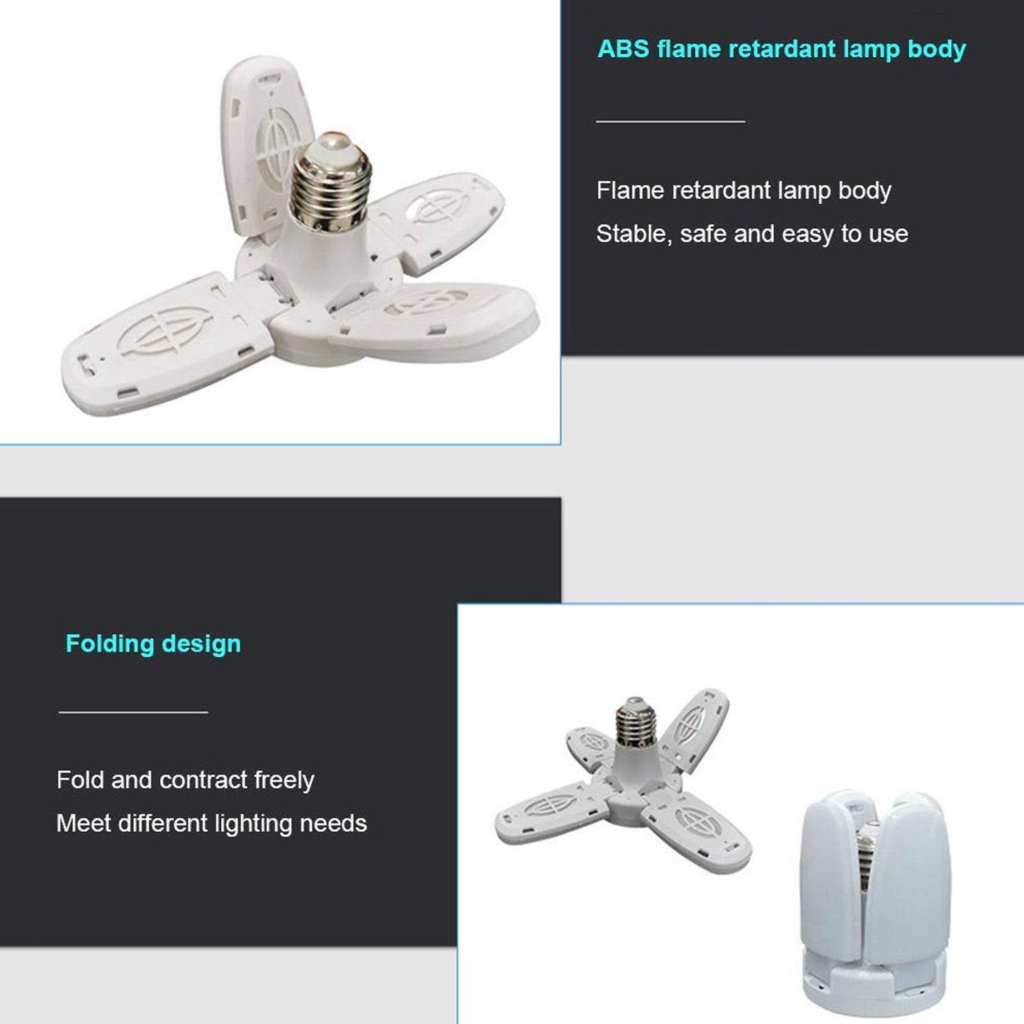 Foldable LED Fan Blade Bulb 28V (1 Pc)