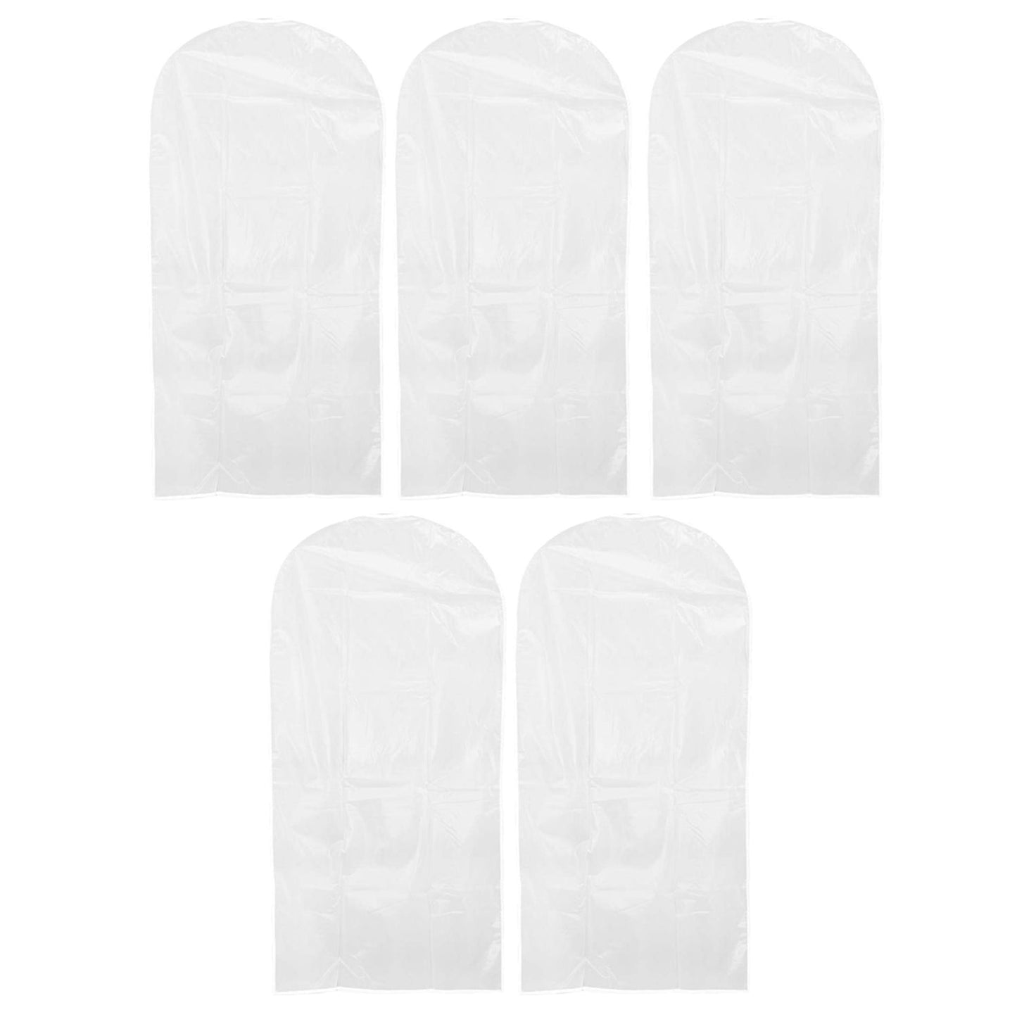 Pack of 5 Hanging Garment Cover Bags for Wardrobe (60 ? 120 cm)