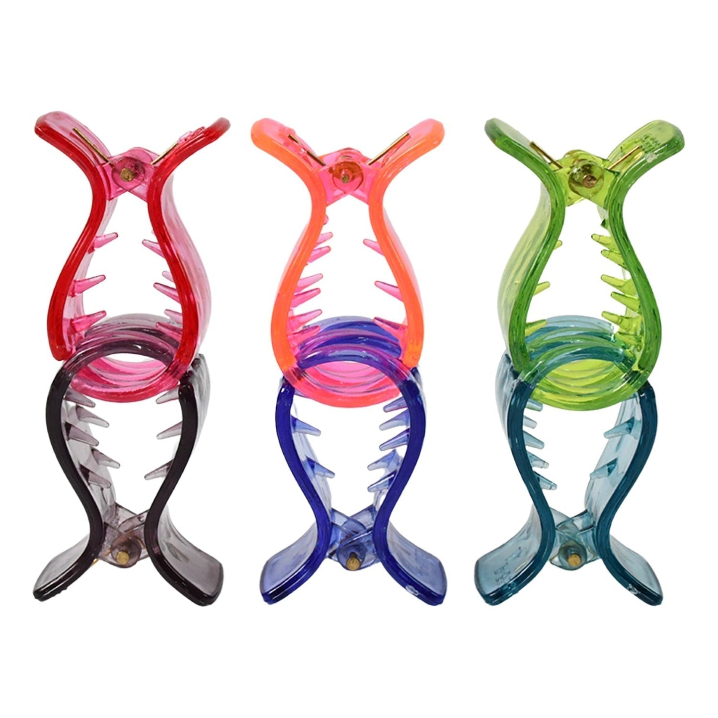 Big Hair Clips for Girls Kids Hair Accessories (6 Pcs Set / Transparent), Hair accessories