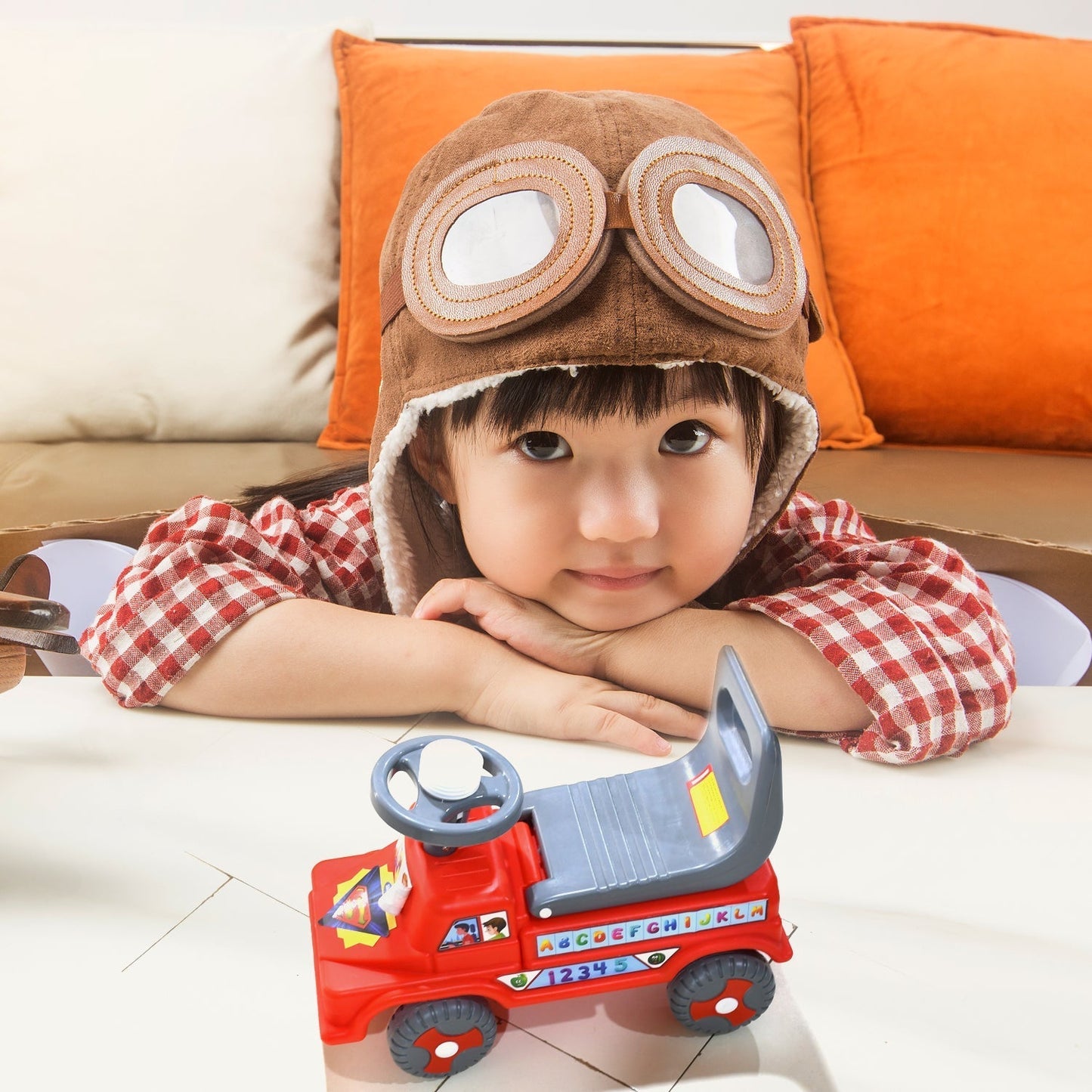 Kids Baby Ride-On Push Car with Musical Horn & Backrest – Perfect Toy for Toddlers