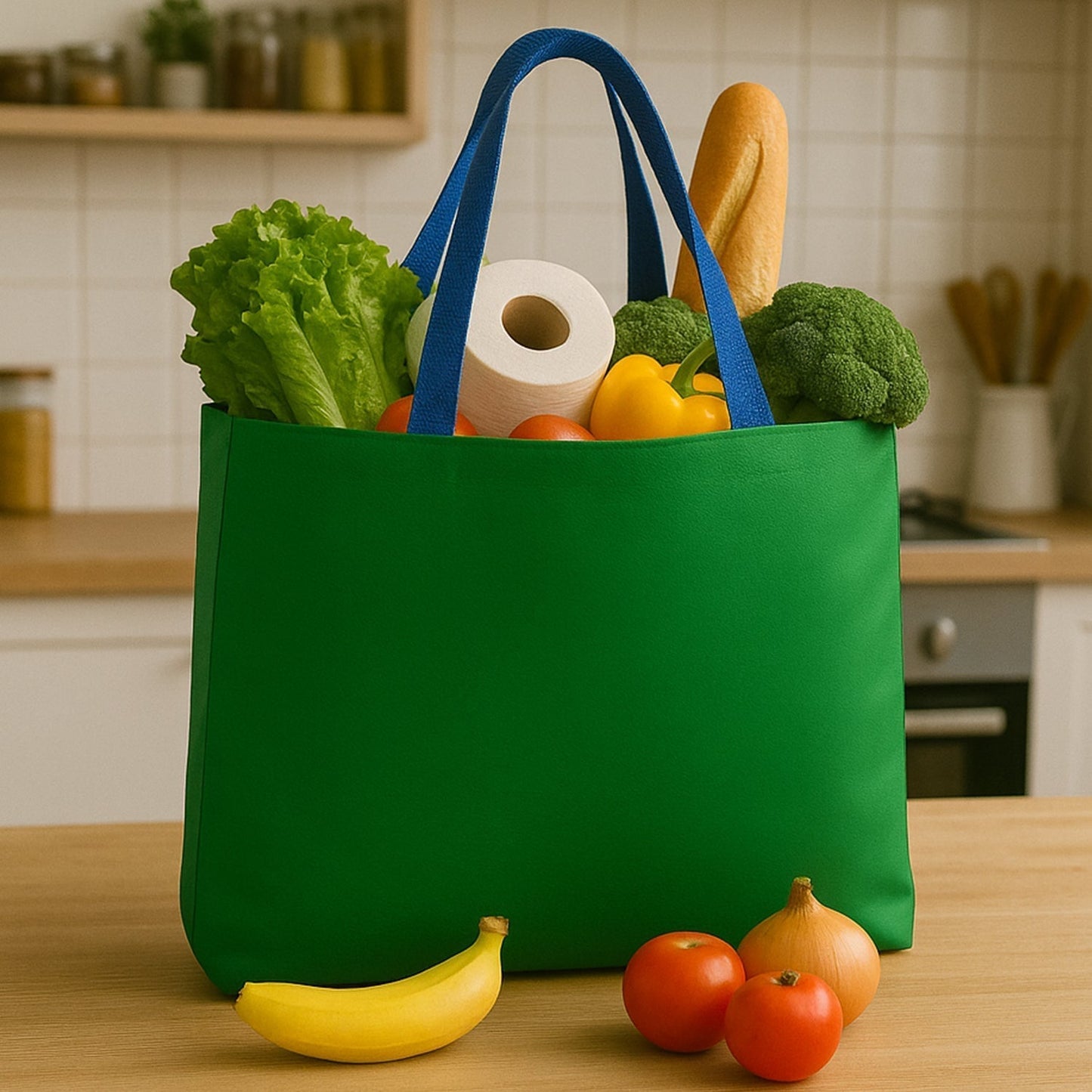 Eco-Friendly Large Shopping Tote Bag 62x44cm (Mixcolor & 1 Pc)