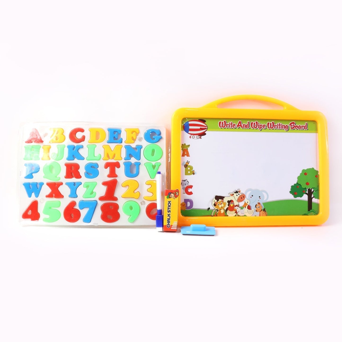 2-in-1 Kids Writing Board Set â€“ Double-Sided Whiteboard & Blackboard