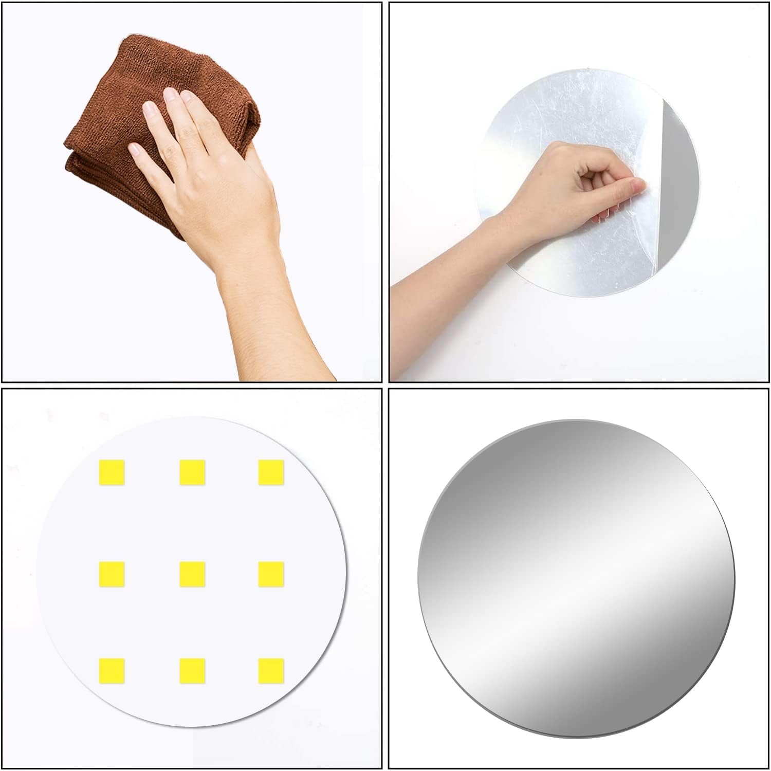 Plastic Square 3D Mirror Wall Stickers (1 Pc)