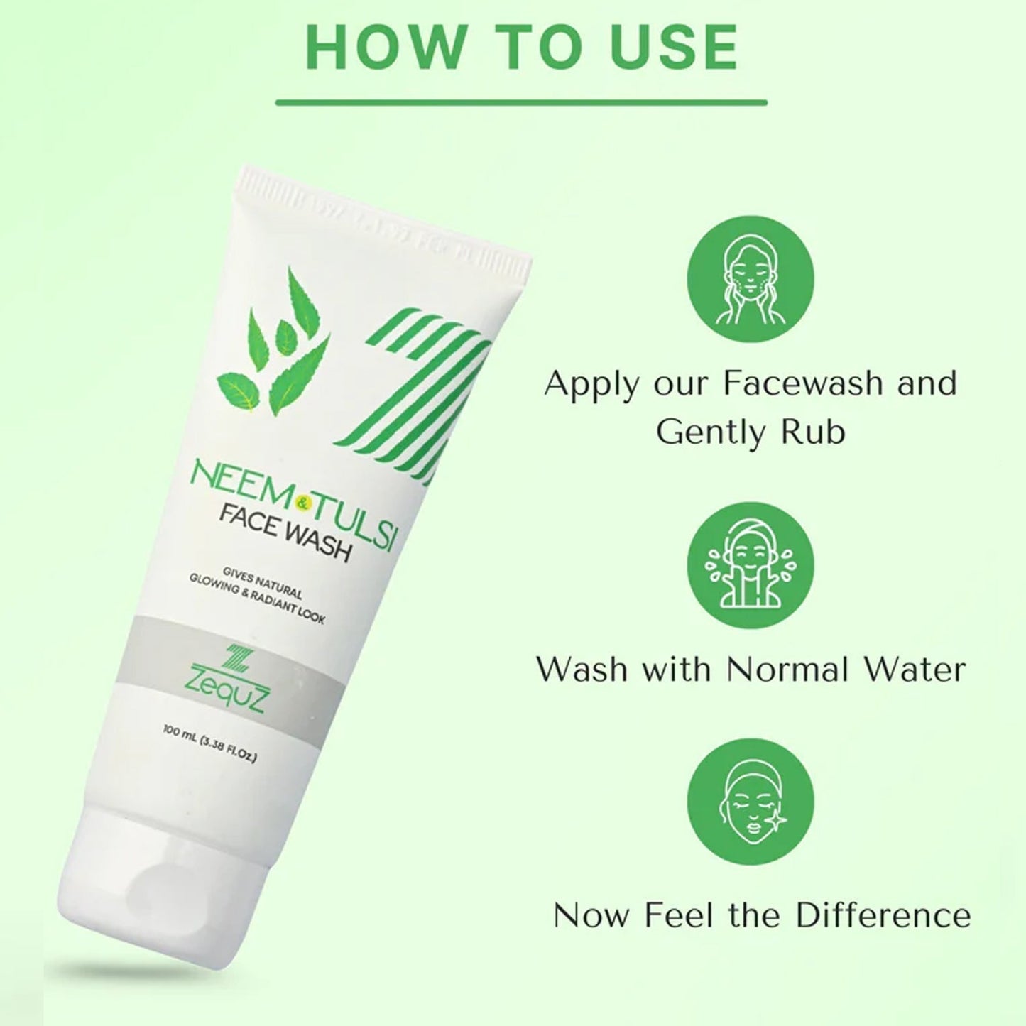 Zequz Neem & Tulsi Face Wash - (1 Pc / 100 ML)