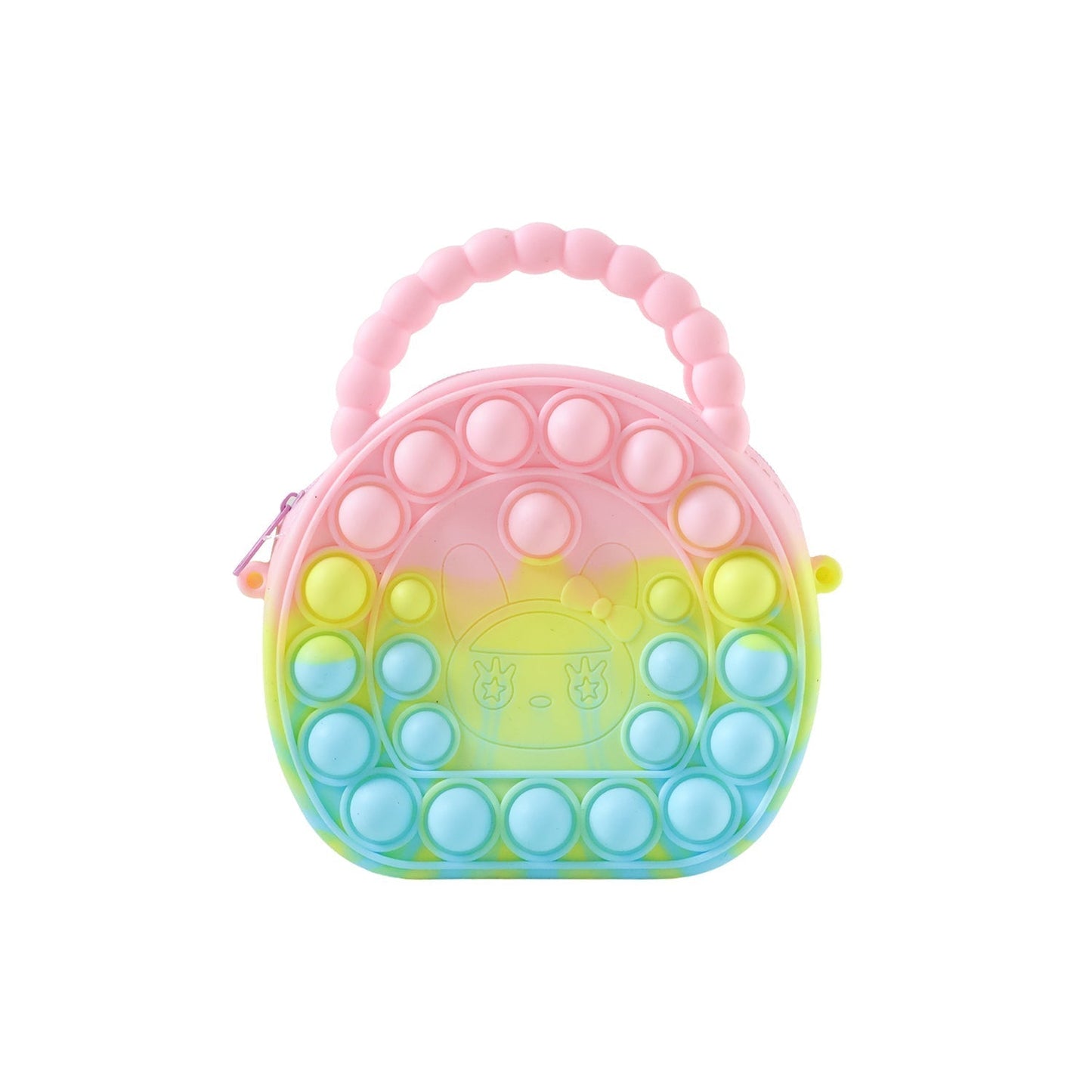 Rainbow Round Silicone Pop It Coin Purse (1 Pc)