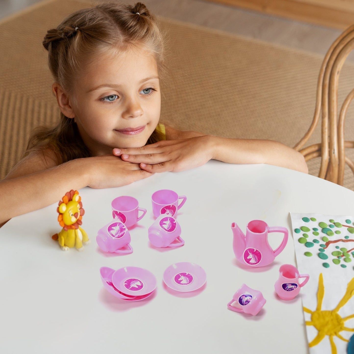 Tickles Tea toy Set | Coffee Kitchen Plastic Set Toy for Kids, Boys & Girls (15Pcs)