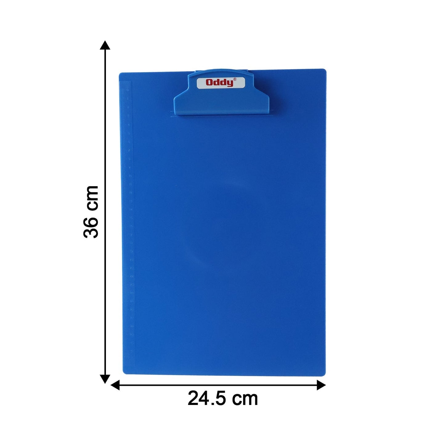 Oddy Plastic Clip Board 1 Pc Blue, A4 Size with Secure Grip