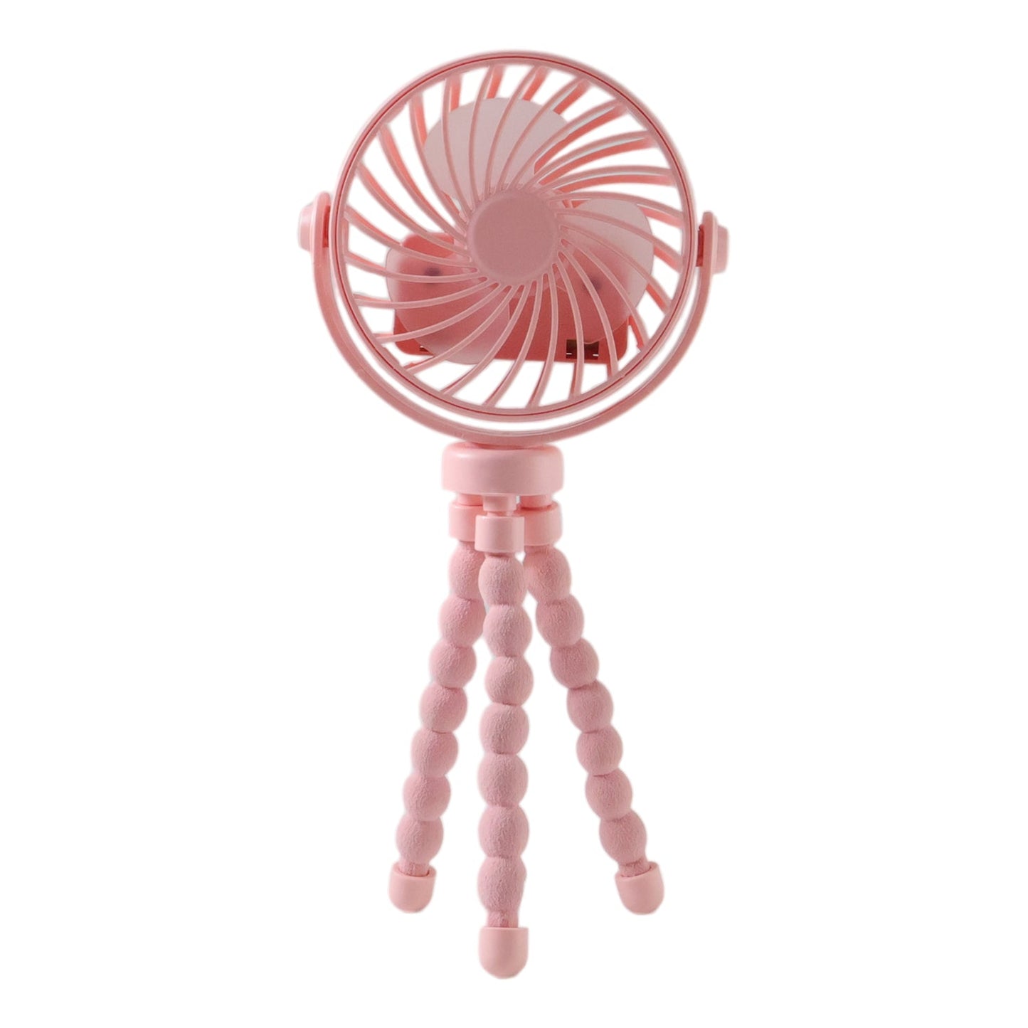 Portable Rechargeable LED Light Fan with Flexible Tripod Stand (1 Pc)
