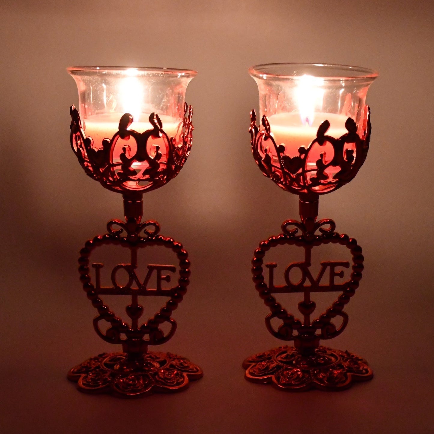 Tea Lights Holder Candle Stand (2 Pc Set)