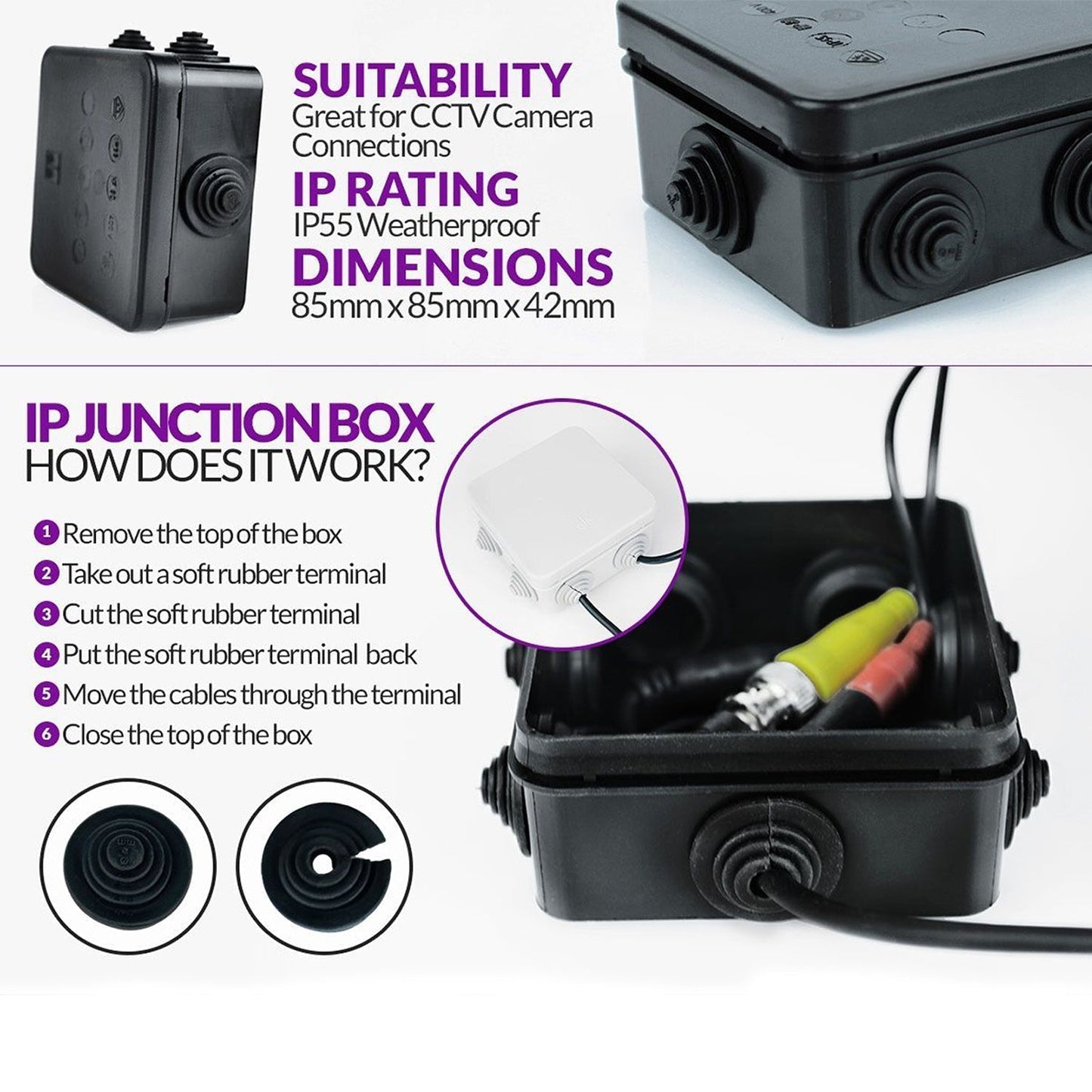 Square Fancy Box For CCTV used for storing CCTV camera’s and all which helps it from being comes in contact with damages.