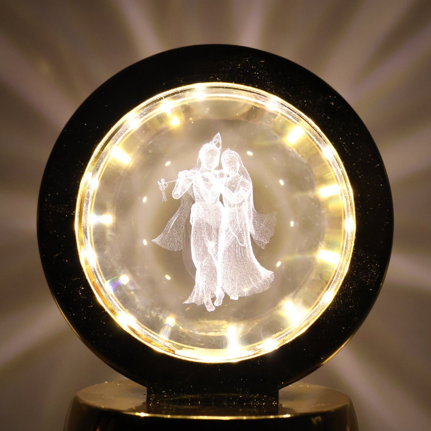 Radhe Krishna Crystal Ball Night Light â€“ 1 Pc