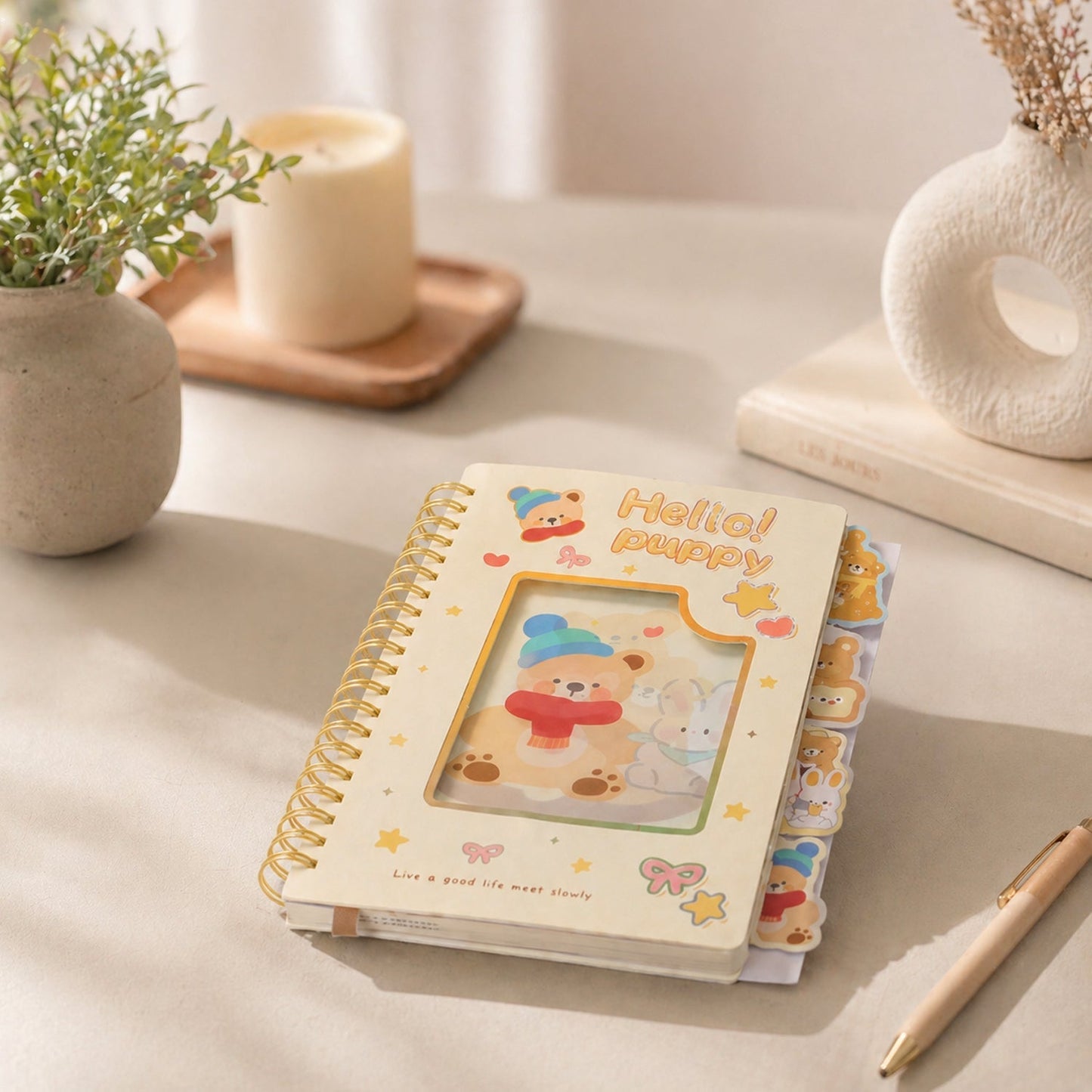 Cute Cartoon Printed Spiral Diary Notebook (54x196 MM)