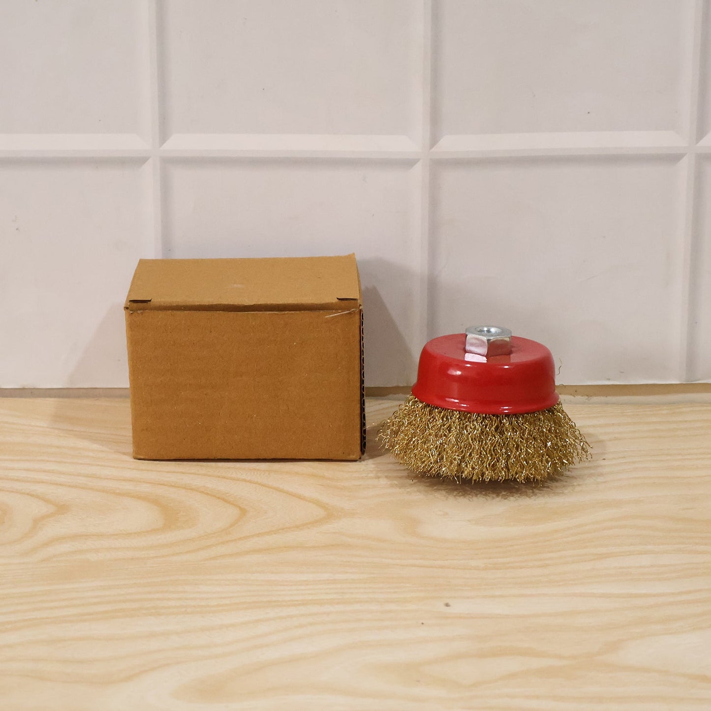 Heavy Duty Gold Wire Cup Brush for Metal Cleaning & Polishing