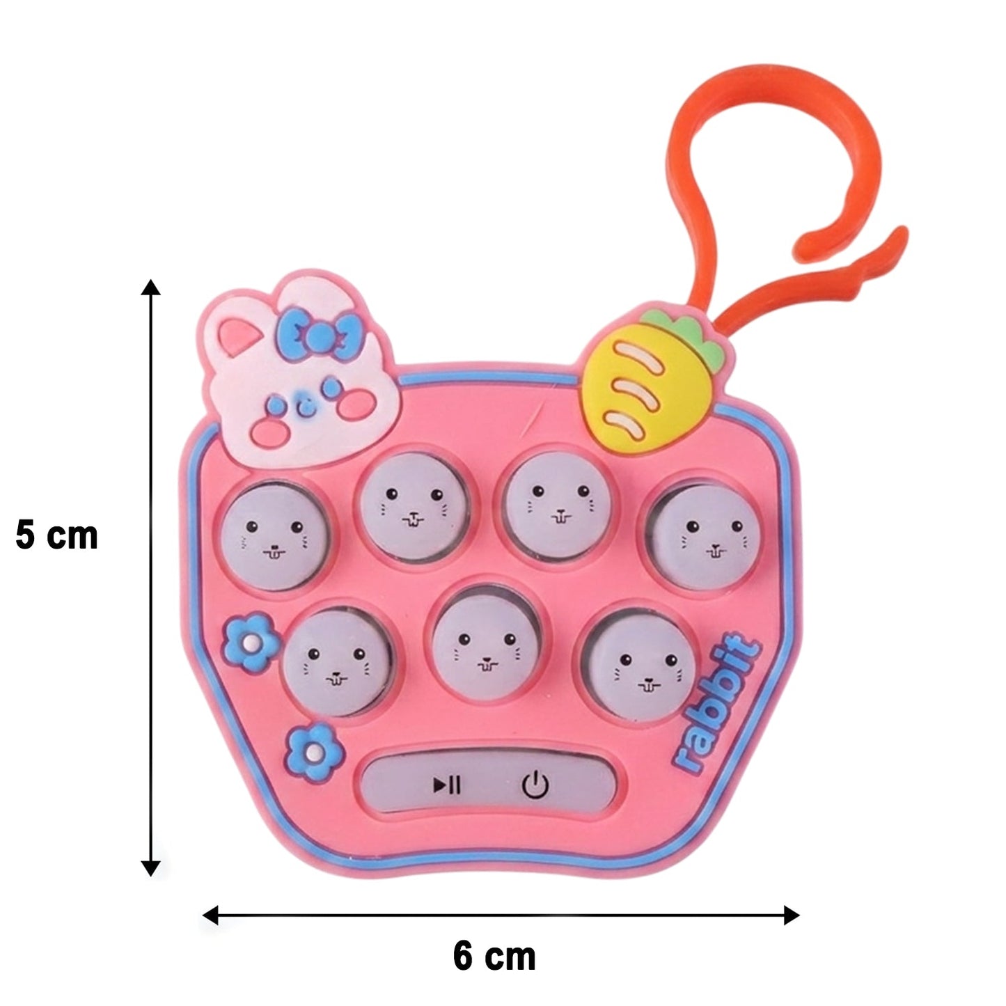 Cute Cartoon Music Push Button Toy Keychain with Sound (1 Pc, Mix Design)