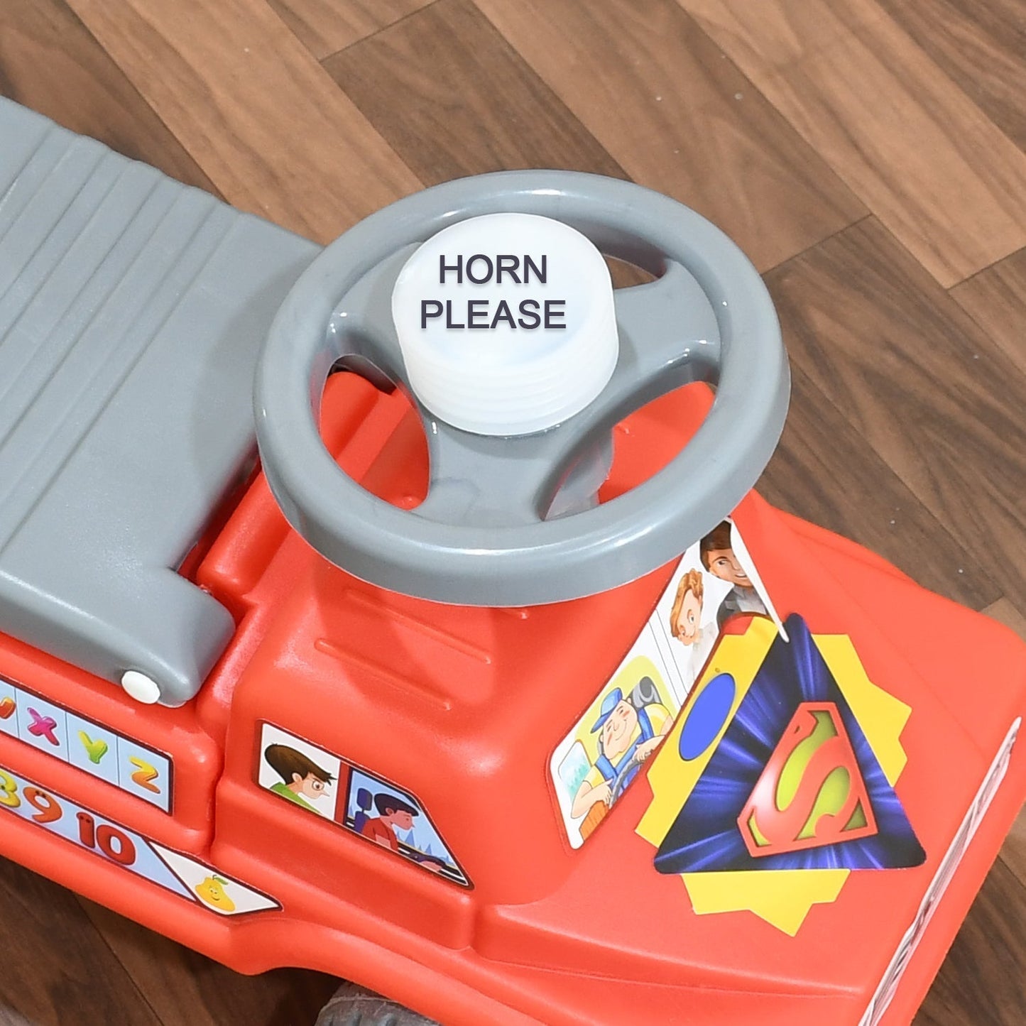 Kids Baby Ride-On Push Car with Musical Horn & Backrest – Perfect Toy for Toddlers