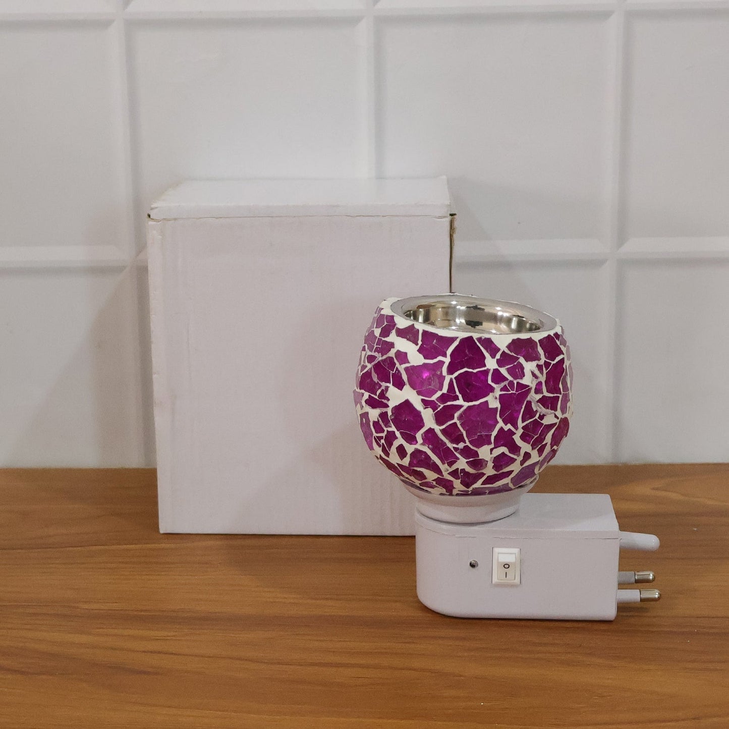 Premium Plug-In Mosaic Glass Aroma Diffuser & Night Lamp (1 Pc)