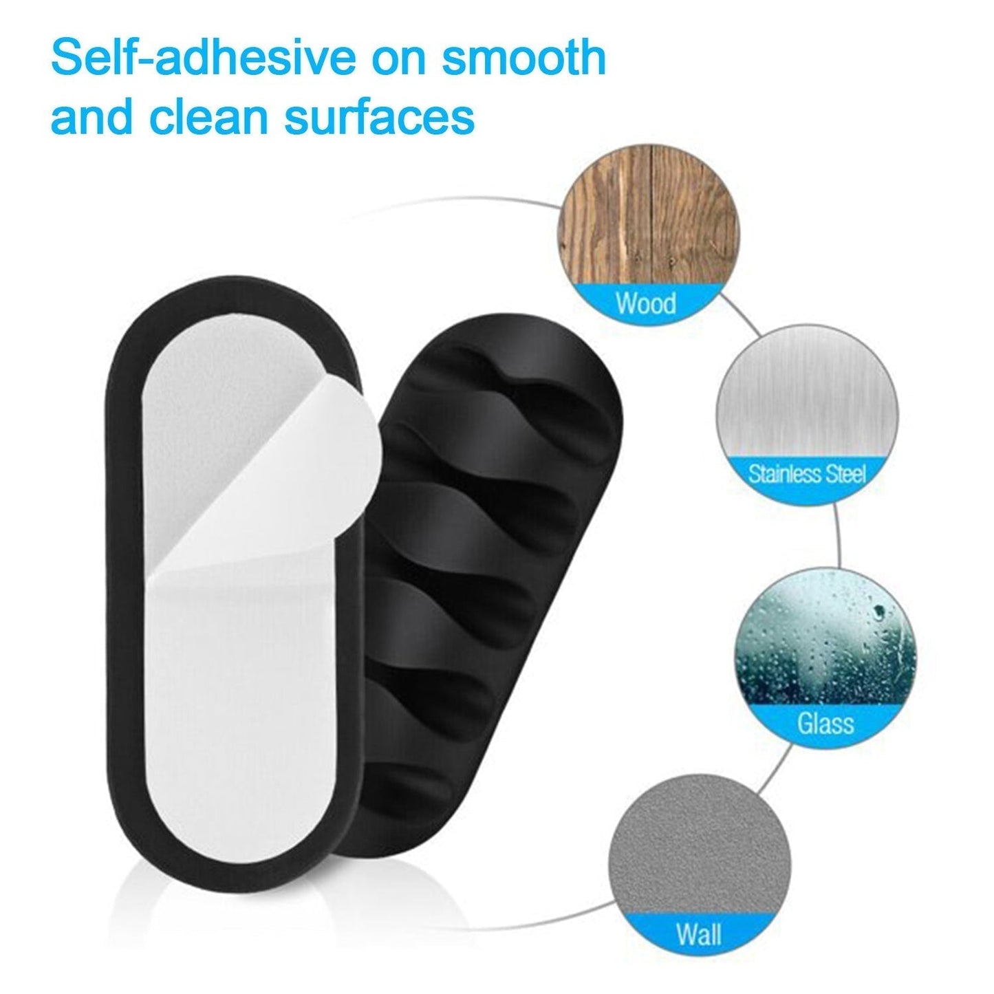 Cable Holder & Supporter – Secure & Organize All Types of Cables (10 Pc)