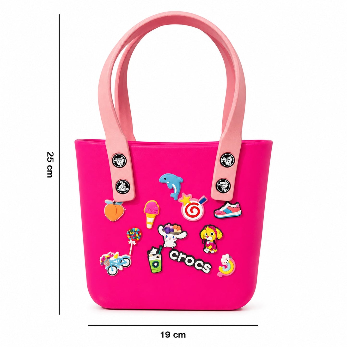 Stylish Crocs Style Tote Bag Trendy Casual Handbag for Women Girls (1 Pc)