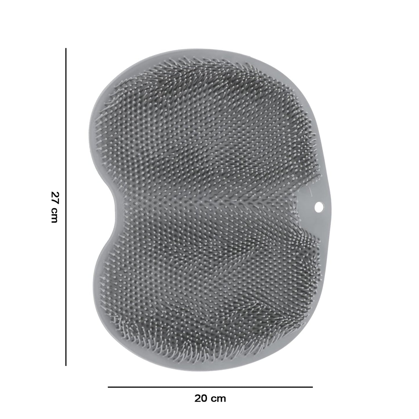 Silicone Bathroom Foot Cleaning Scrubber Mat (1 Pc, 27x20 Cm)