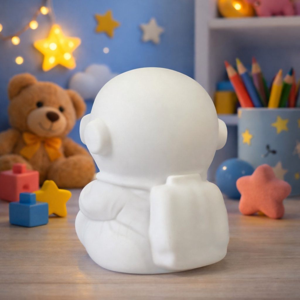 Golden Astronaut LED Night Lamp Moon Light Kids Room Bedroom Table Decor