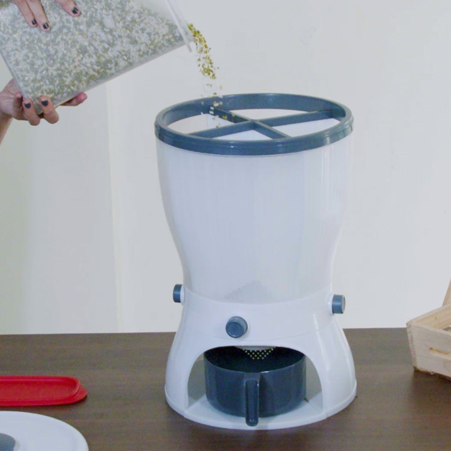 4-in-1 10L Rice & Grain Storage Dispenser