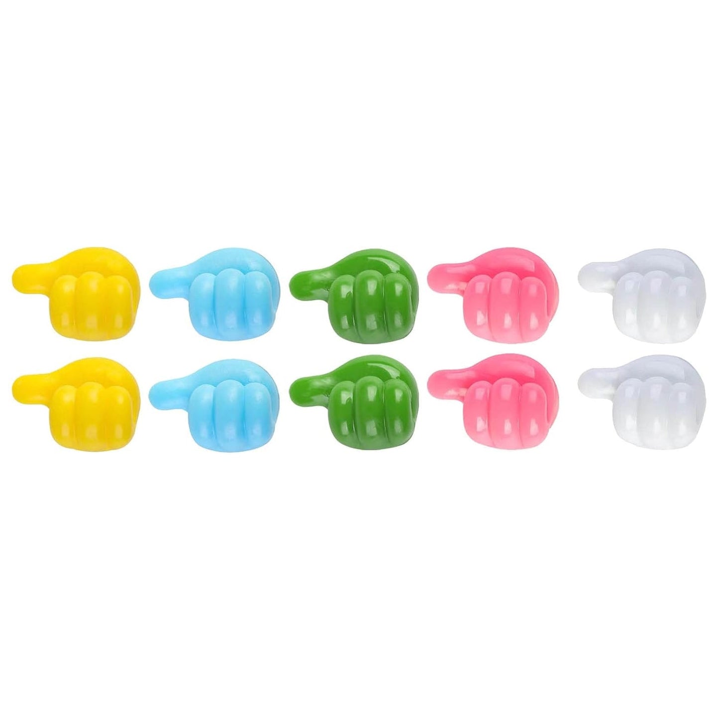 Thumb Cable Clips, Multi-Color Cord Organizer for Home, Office, Car (10 Pc Set)