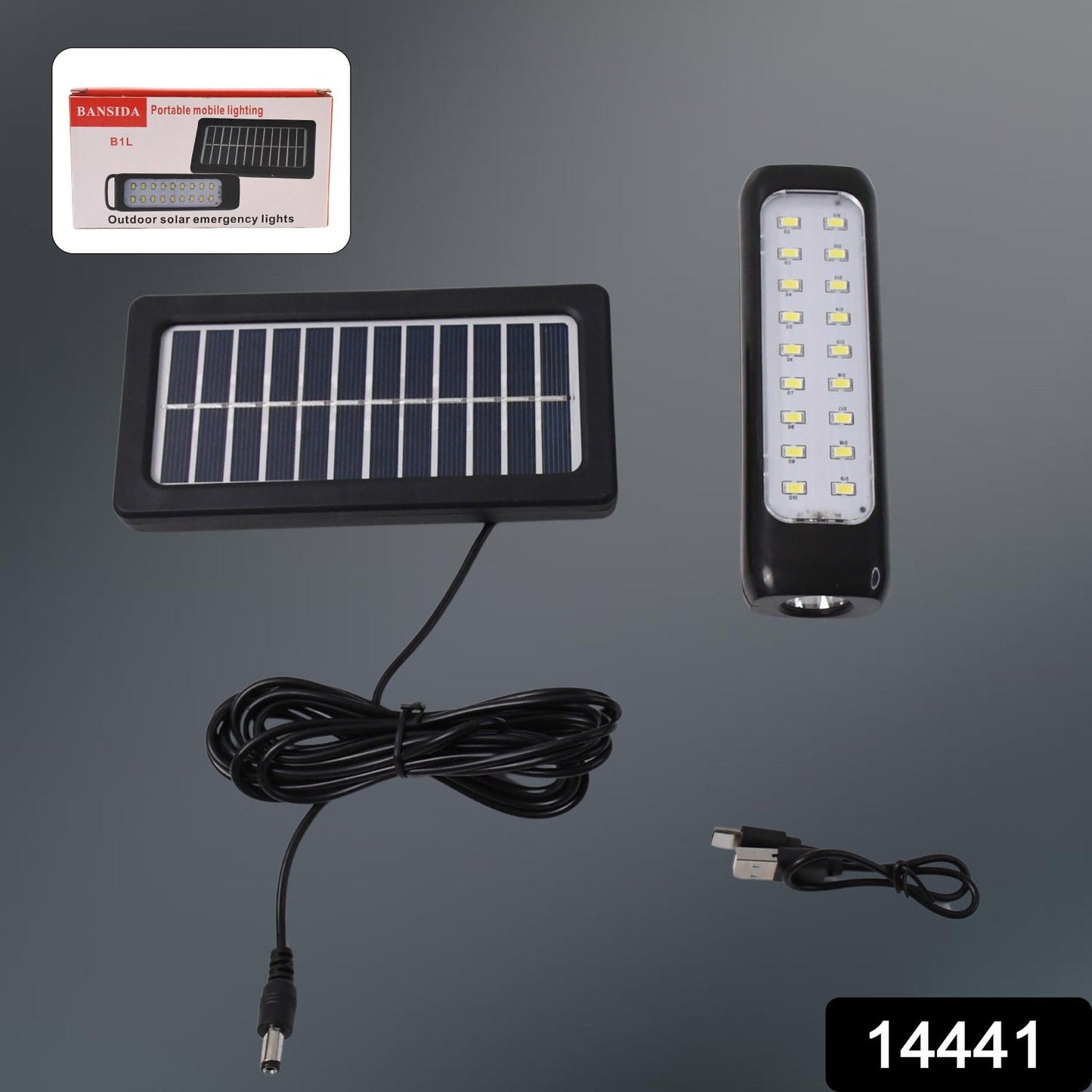3 Modes Outdoor Indoor Hanging Solar Light  Small 18LED & 1 Big LED