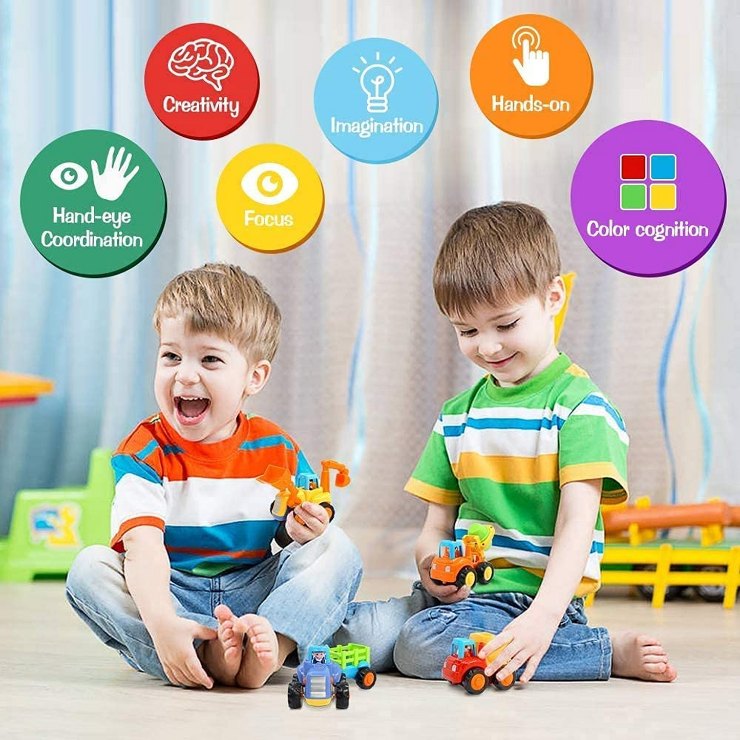 Funwoods Construction Vehicle Toy Set for Kids â€“ (4 Pc)