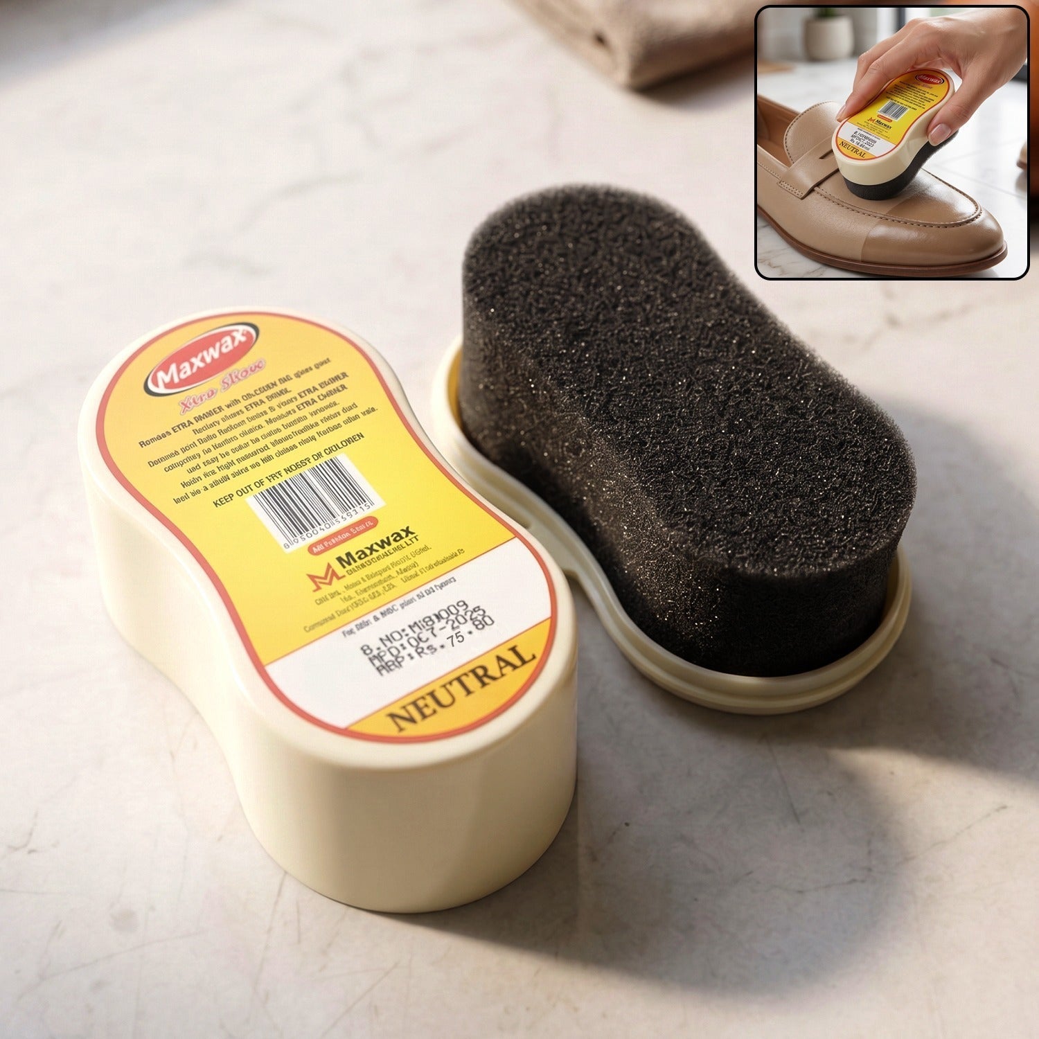Maxwax Neutral Instant Shoe Shiner (1 Pc, 4.5 ML)