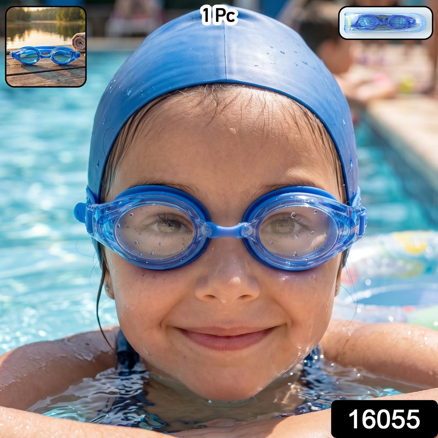 Kids Professional Style Swimming Goggles with Anti-Fog – 1 Pc