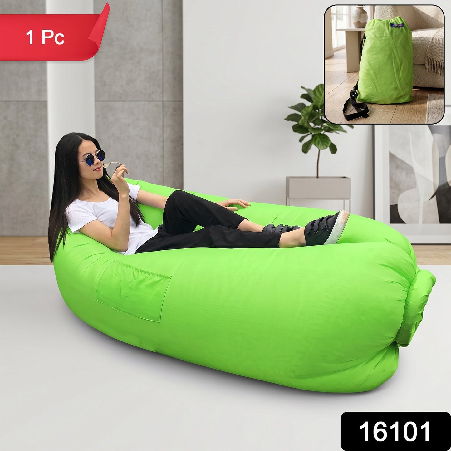 Portable Inflatable Air Lounger Sofa (1 Pc)