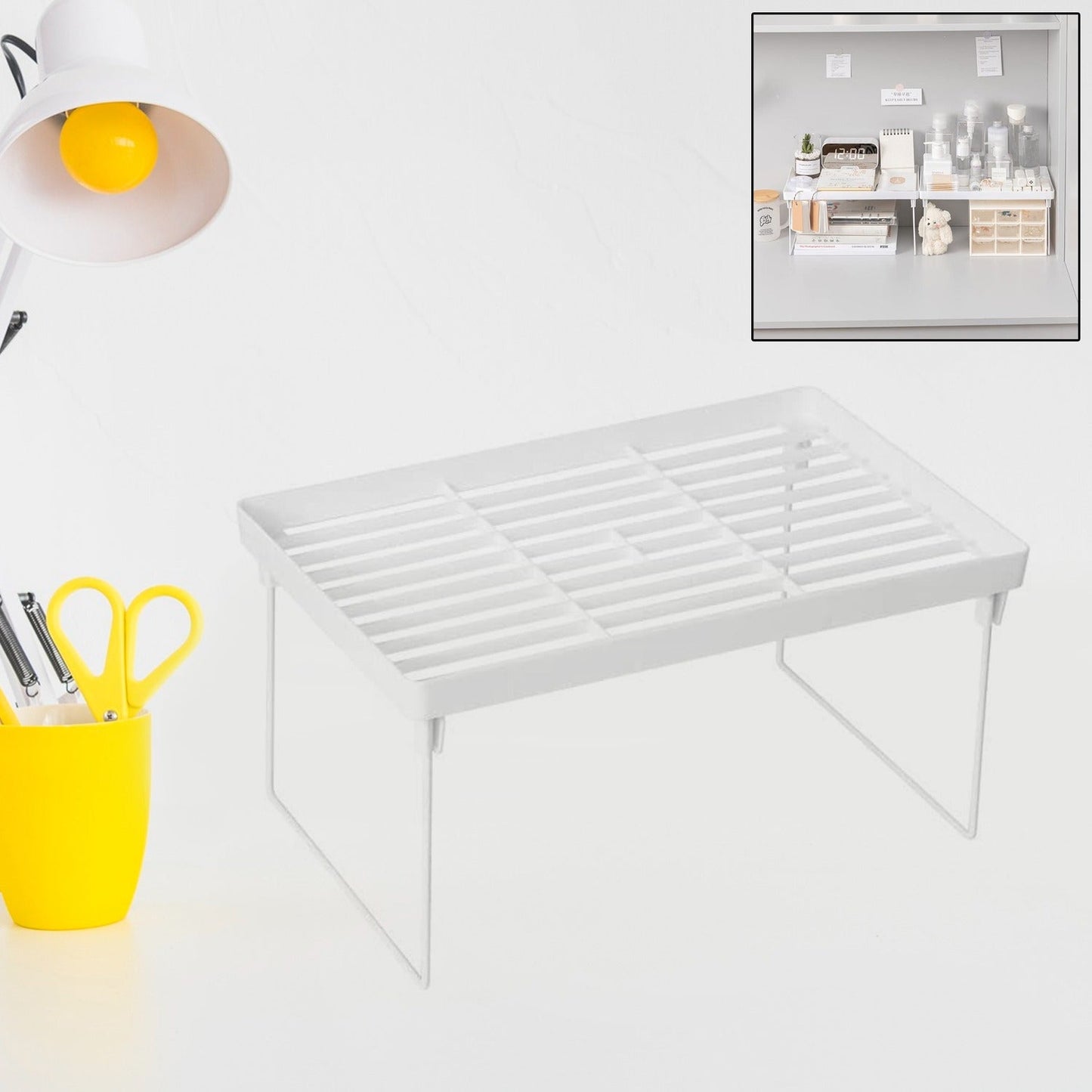 Plastic Bathroom Organizer Kitchen Utility Storage Rack (32x19.5 Cm / 1 Pc)