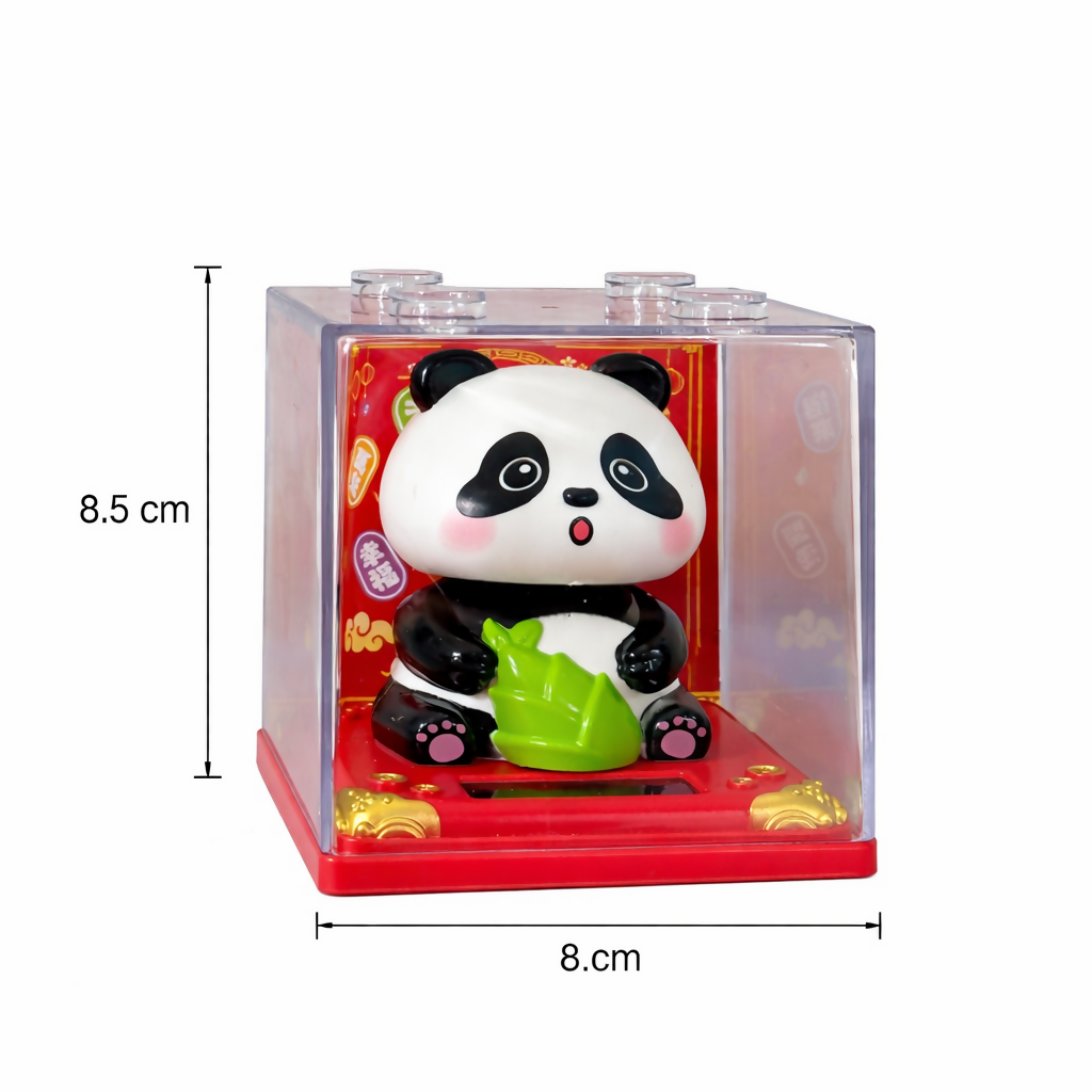 Solar Powered Head-Shaking Panda Toy â€¢ Cute Dashboard Bobble Panda