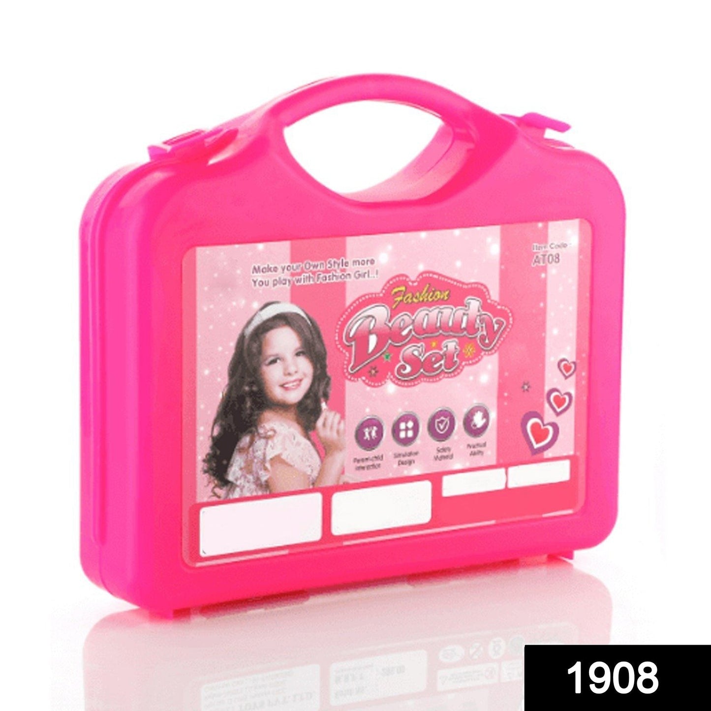 Beauty Make up Set for Kids Girls with Fold-able Suitcase (Multicolour)