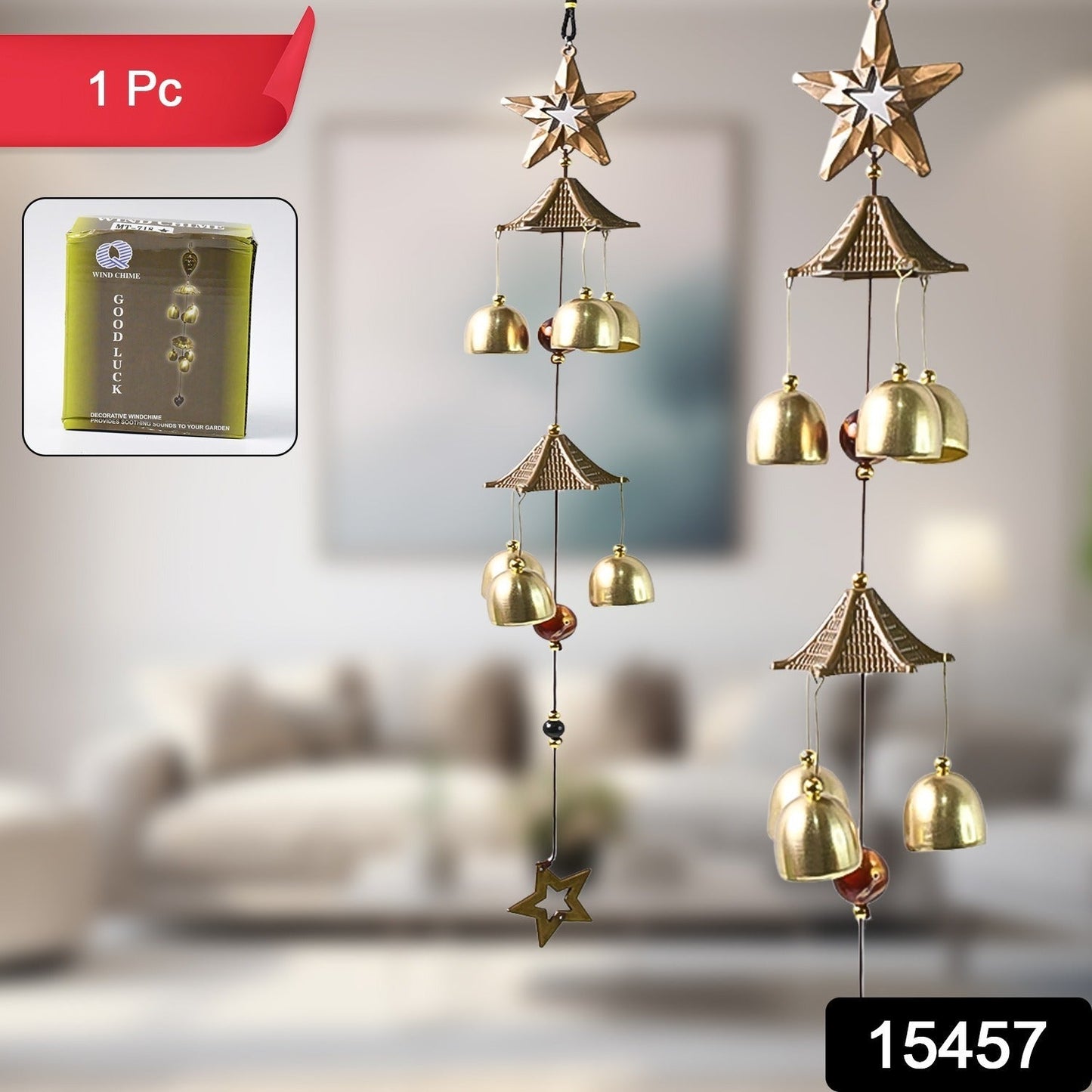 Home Decor Wind Chimes Outdoor Hanging (1 Pc)