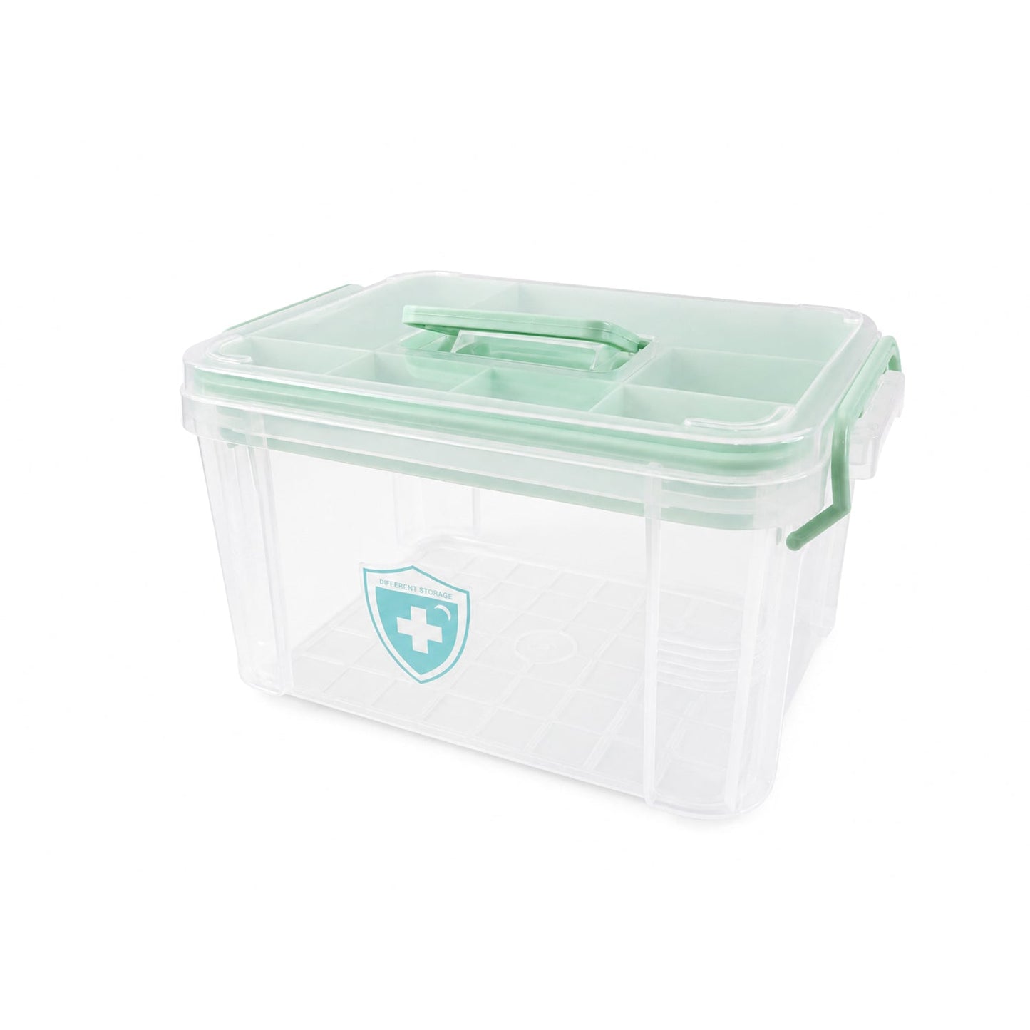Plastic Medicine Storage Box With Lid for First Aid, Tablet & Healthcare Organizer (1 Pc)