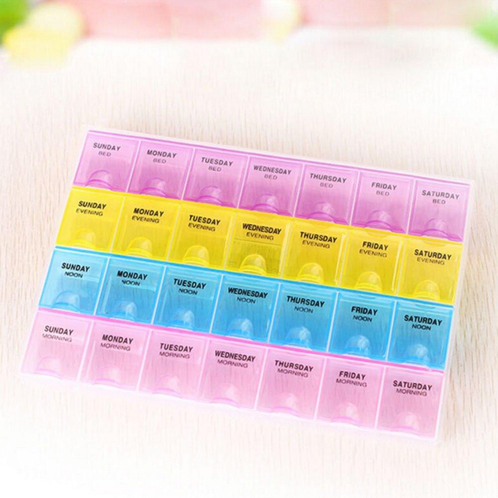 Weekly Pill Case 28-Slot Medicine Organizer