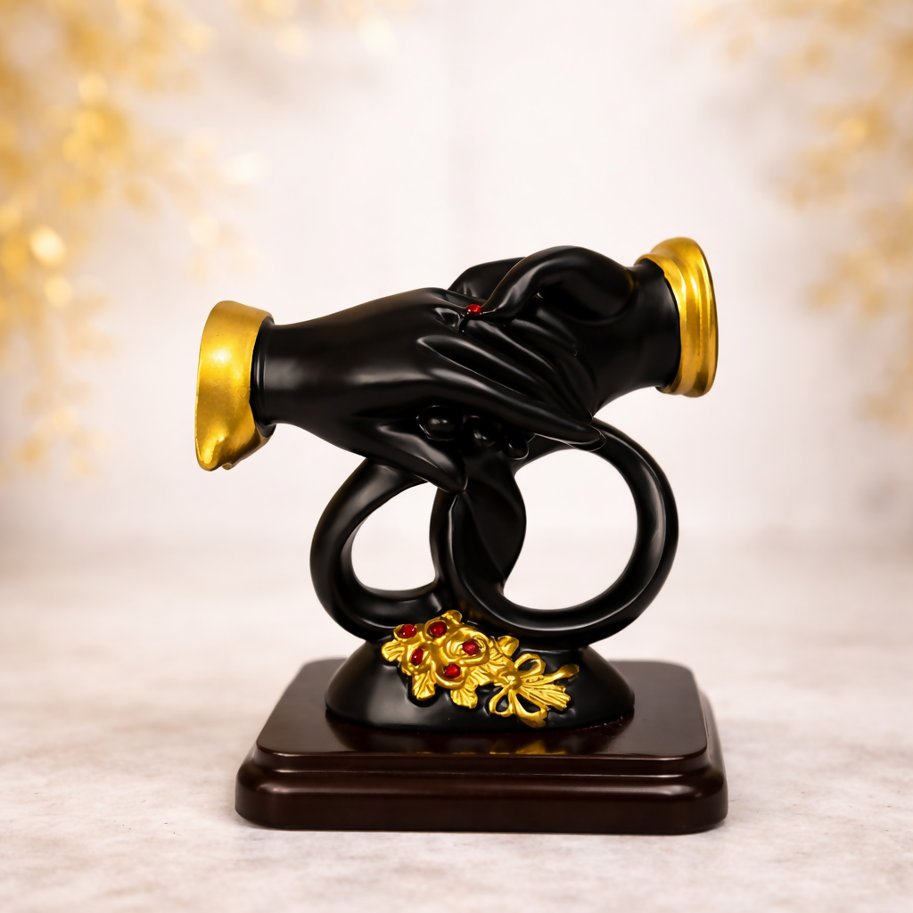 Decorative Couple Hands Showpiece with Stand for Home DÃ©cor