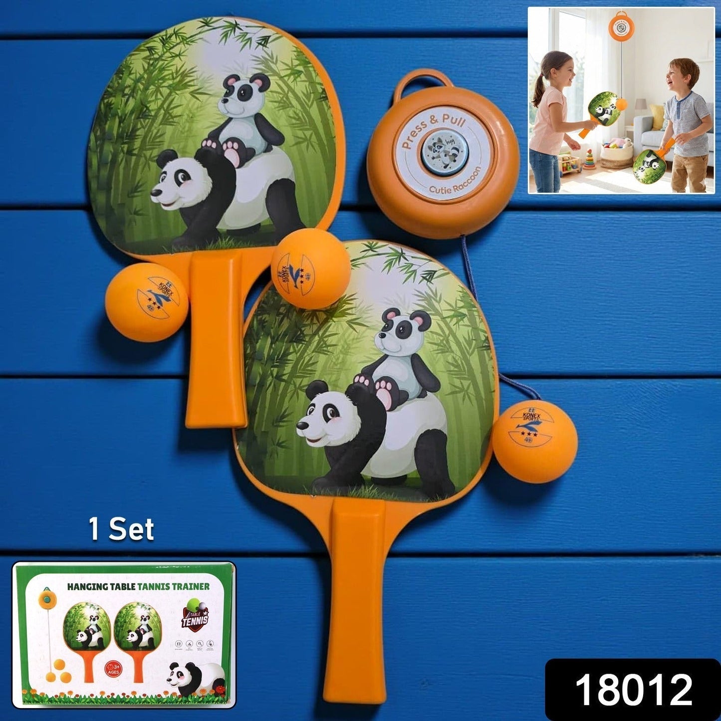Hanging Table Tennis Trainer Set for Kids (1 Set)